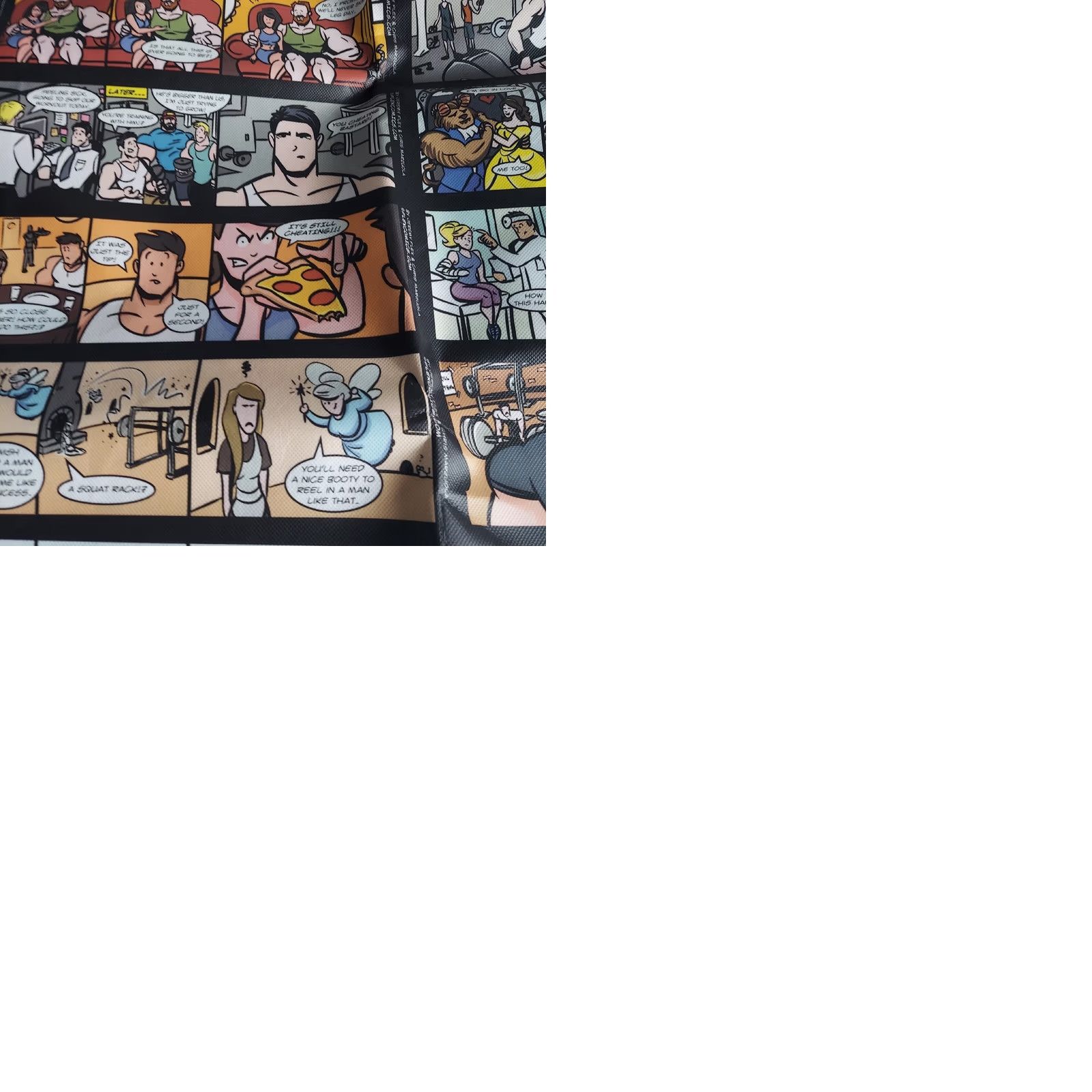 Vintage Totes Huge Flex Comics Backpack Eco Friendly Tote Bag Gym Bag Body Building Blue Men Vinyl Backpack Comics Eco Bag Size ONE SIZE - 9 Thumbnail