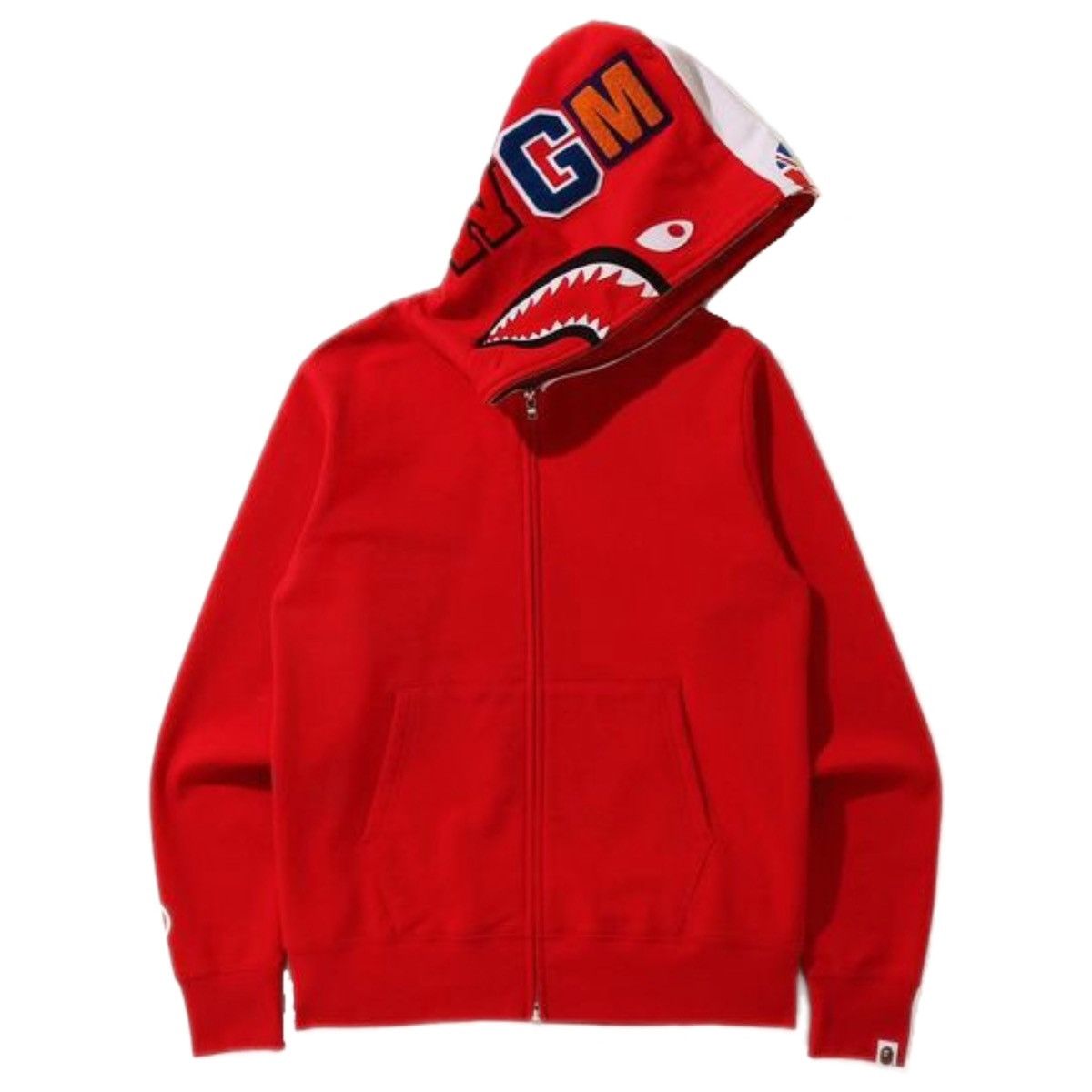 Bape Bape London Union Jack Shark Full Zip Hoodie Red 2020 Size US L / EU 52-54 / 3 - 1 Thumbnail