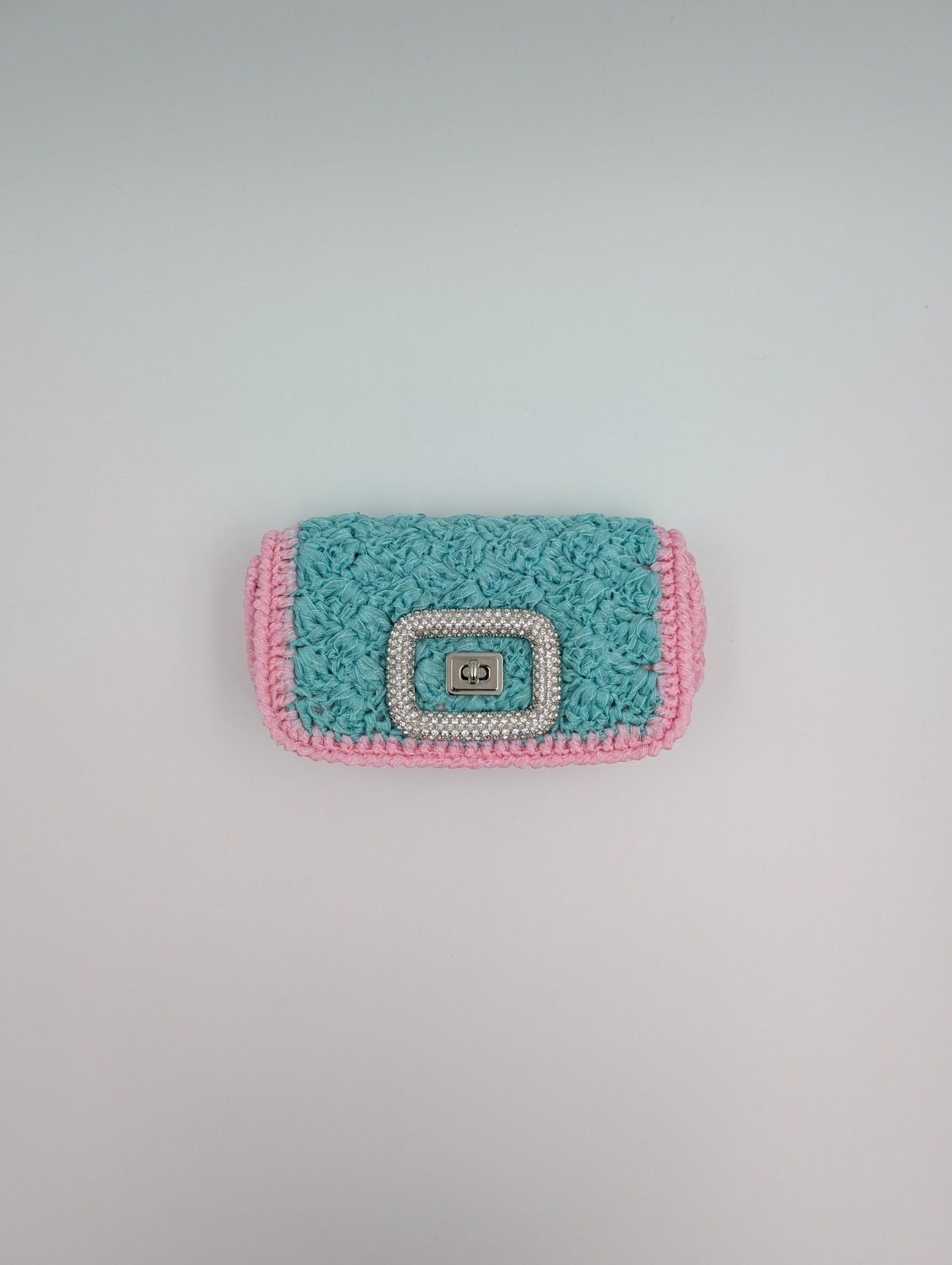 Roger Vivier Pink And Mint Viv Choc Mini Bag Size ONE SIZE - 1 Thumbnail