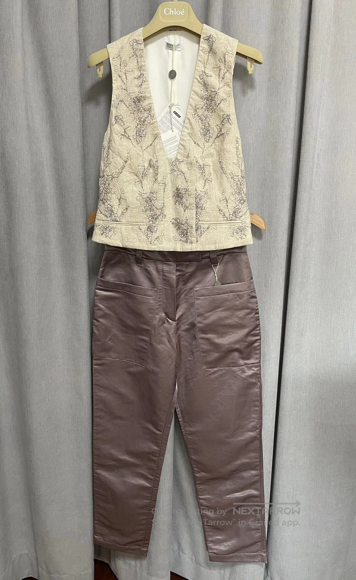 Brunello Cucinelli Brunello Cucinelli Embroidered Evening Vest. Size US XS / EU 42 / 0 - 4 Thumbnail