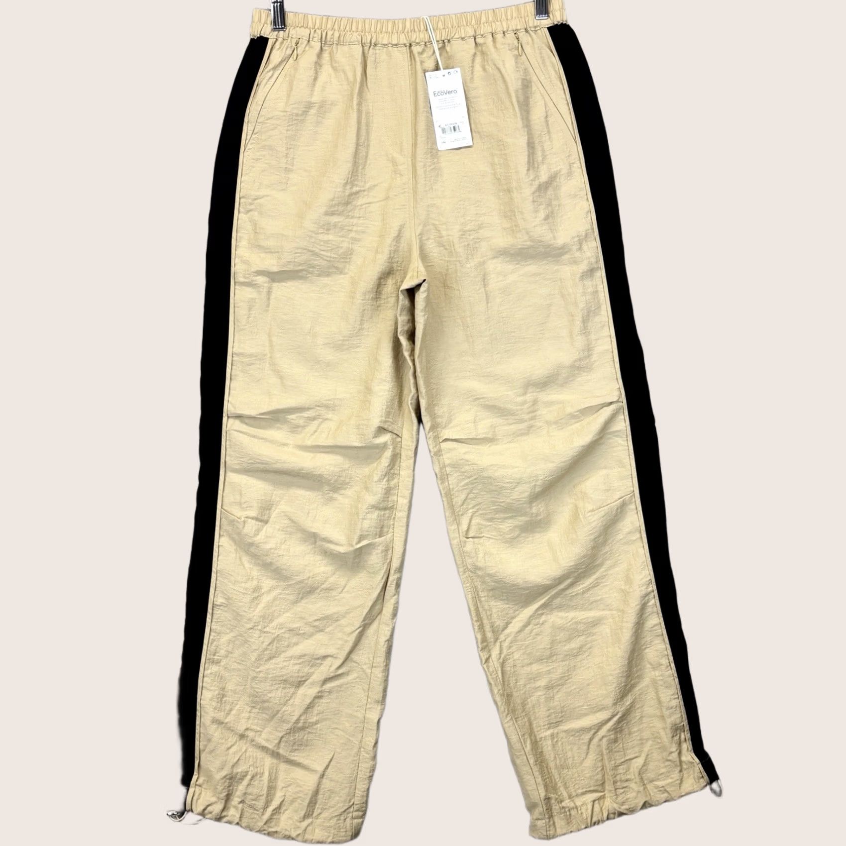 NEXT VINTAGE Next Side Stripe Pull On Track Pant Trousers Size S Women Camel Brown Black Size 28" / US 6 / IT 42 - 1 Thumbnail