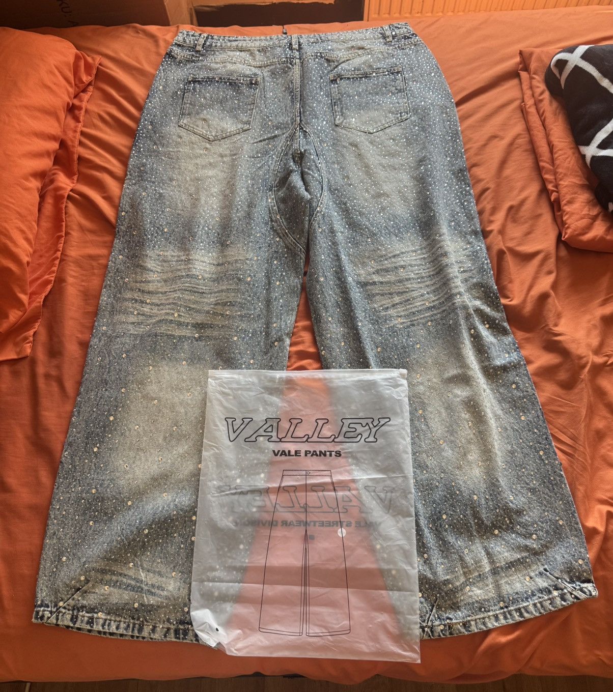 Vale Vale Forever Rhinestones Jeans Size US 38 / EU 54 - 3 Thumbnail