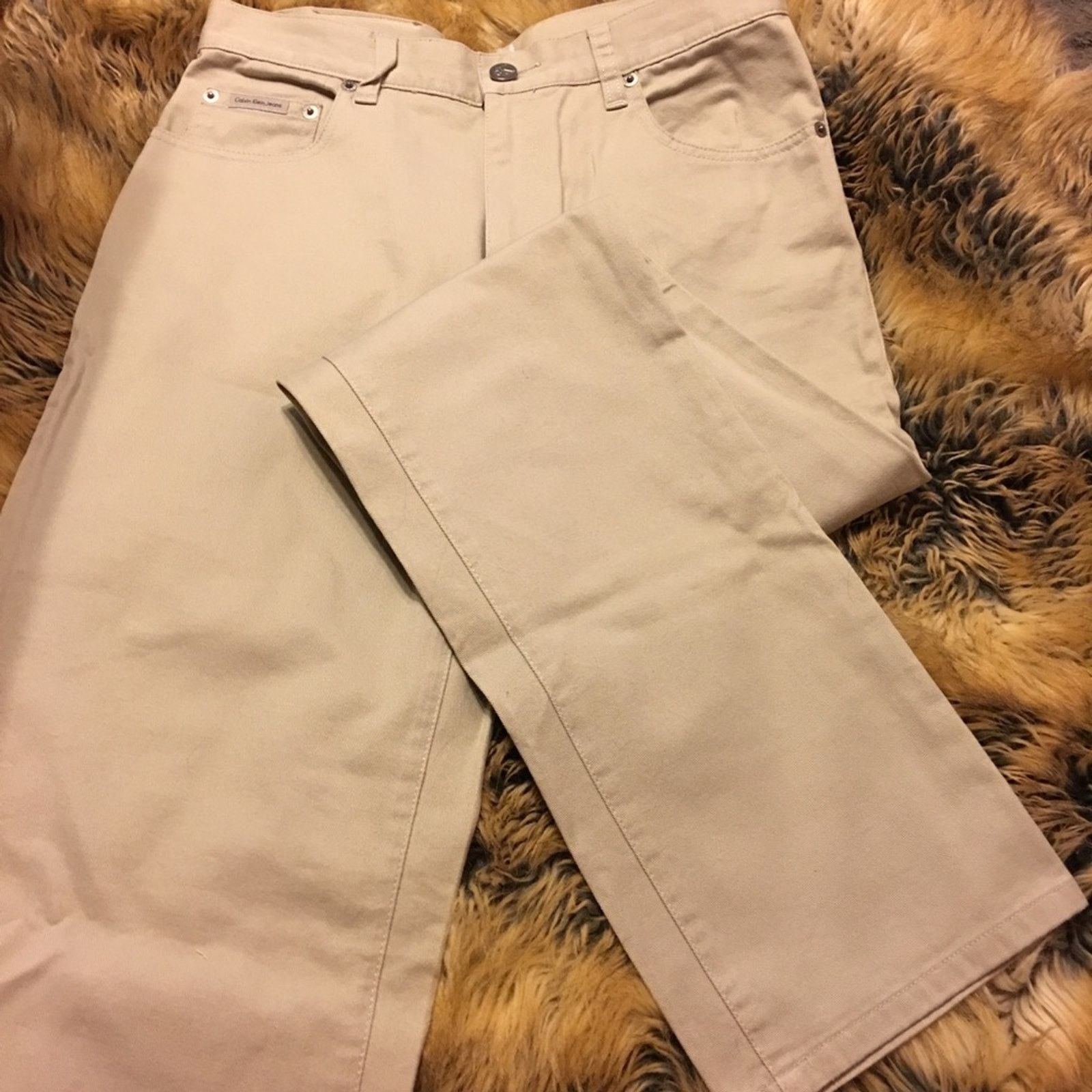 Calvin Klein Calvin Klein tan lighter weight jeans NWOT 7 Size 29" - 6 Thumbnail