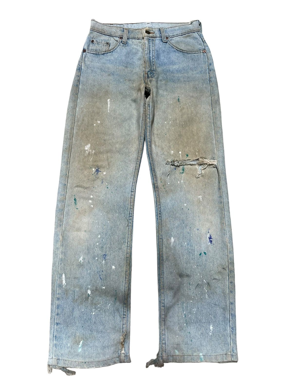 Levi's Vintage 80s Levi’s Paint Splattered Dirtied Wash Ripped Jean Size US 30 / EU 46 - 5 Thumbnail