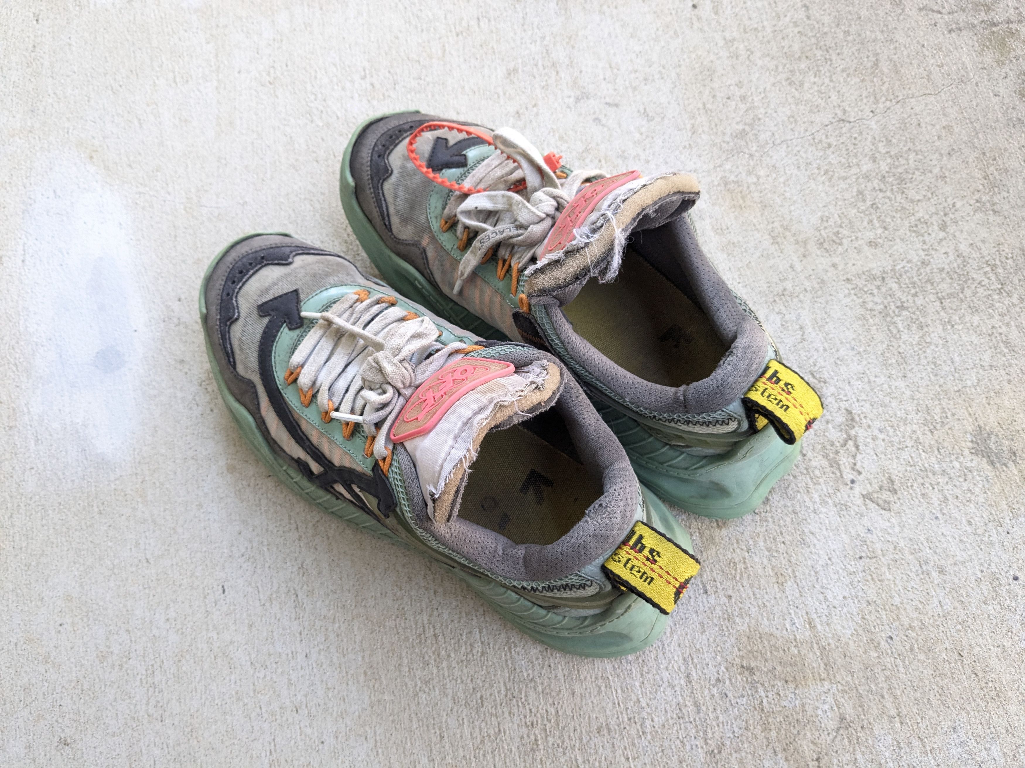 Off-White Off-White Odsy-1000 Sneakers Gray Green 7 40 Virgil Abloh Size US 7 / EU 40 - 9 Thumbnail
