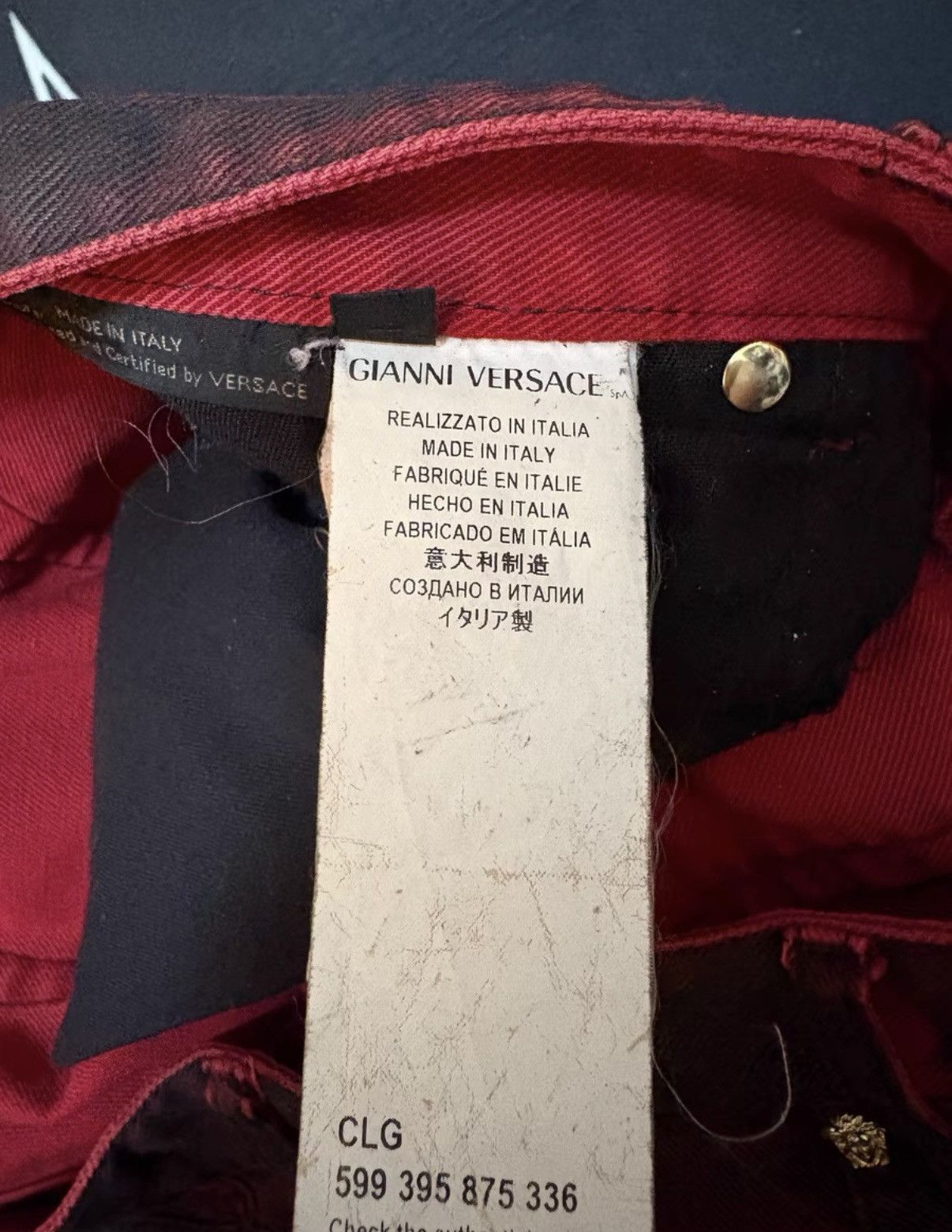 Versace Indie Sleaze Icon | Versace Coated Jeans Size US 35 - 8 Thumbnail