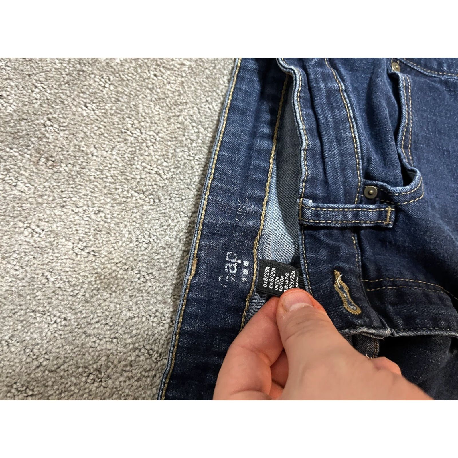 Gap Gap 1969 Legging Jeans Skinny Stretch Womens 8 Dark Wash Blue 29 in 8 Size 30" / US 8 / IT 44 - 5 Thumbnail