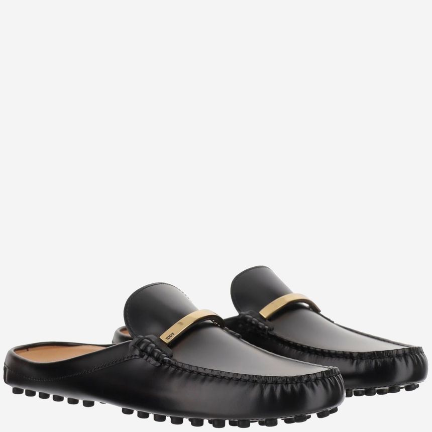 Tod's o1s22i1n0325 Calfskin Slip-on Loafers in Black Size US 7 / IT 37 - 2 Thumbnail