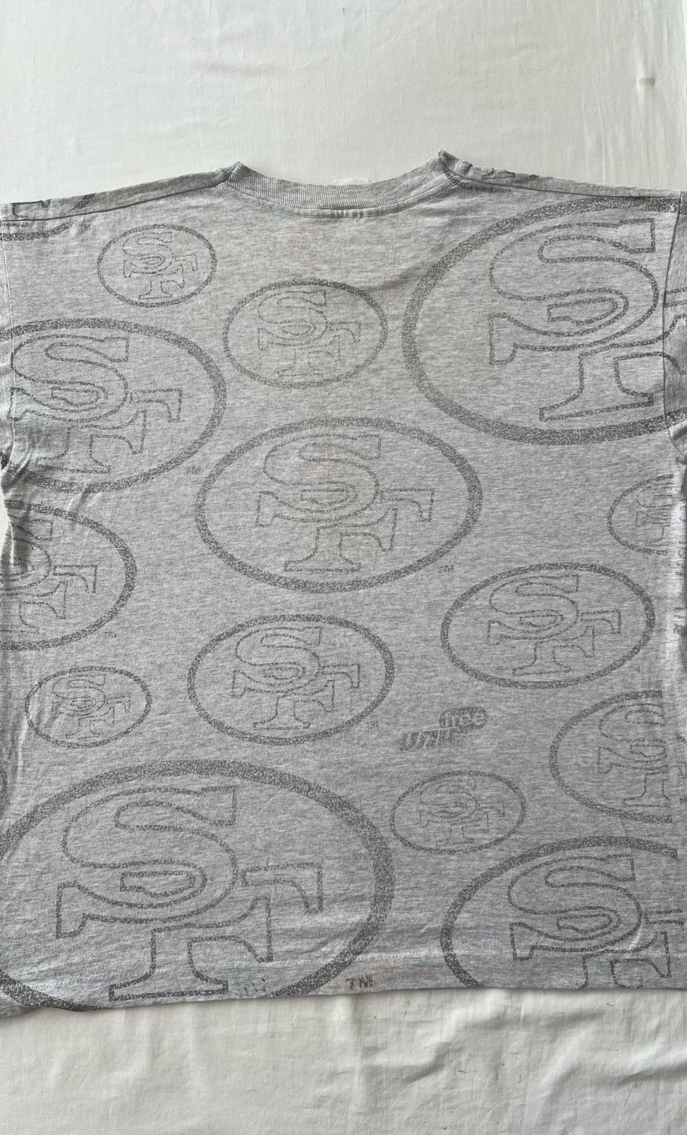 NFL Vintage 1992 San Francisco 49ers NFL AOP Gray T-shirt Size US XL / EU 56 / 4 - 15 Thumbnail
