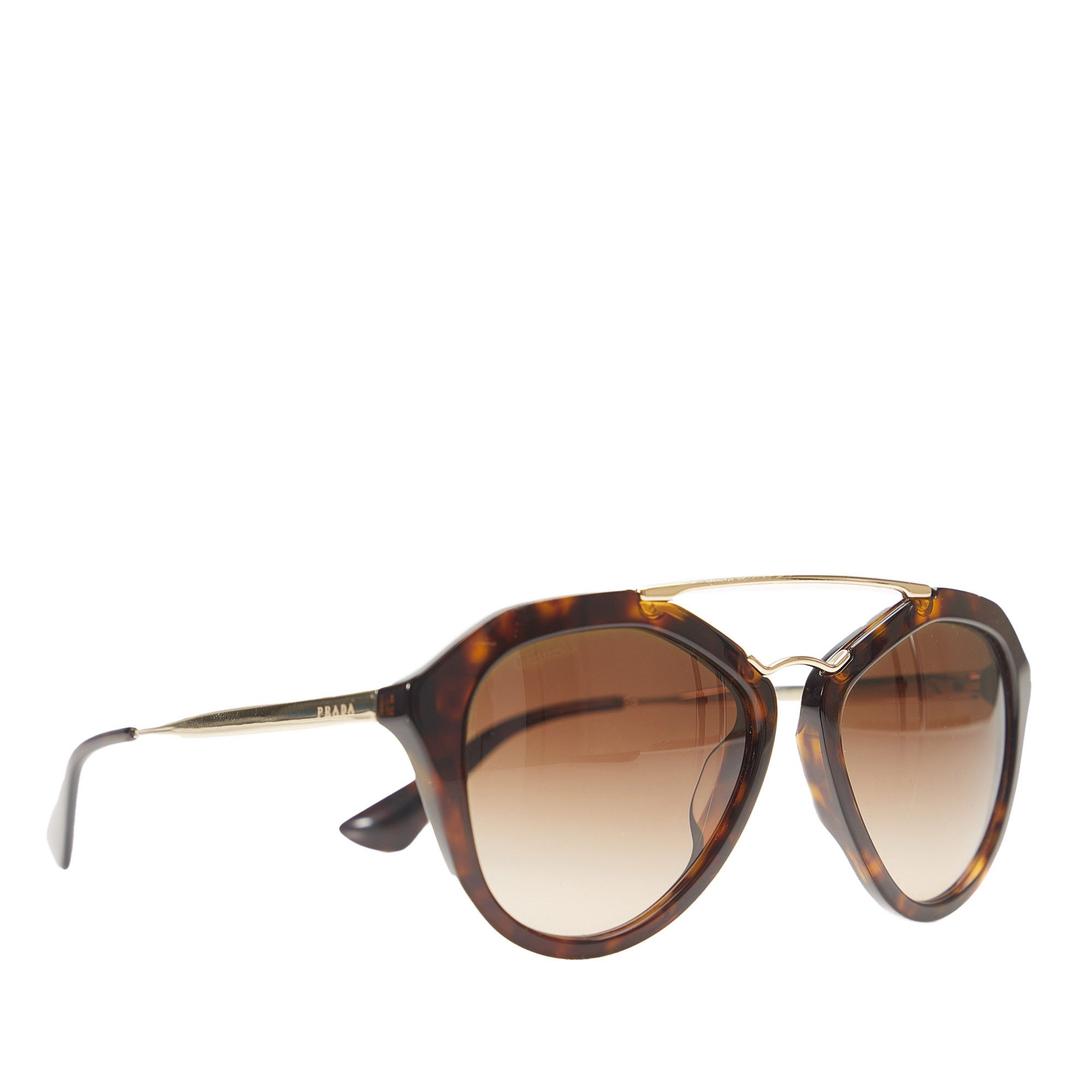 image of Prada Round Tinted Sunglasses in Brown, Women's