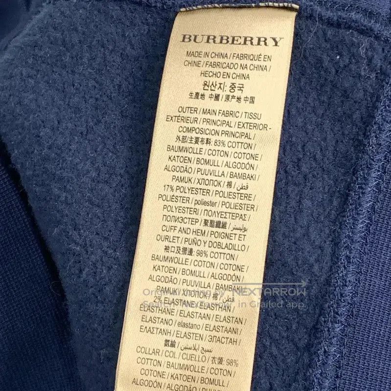 Burberry Burberry Navy Cotton Sweatshirt for Men. Size US XXL / EU 58 / 5 - 7 Thumbnail