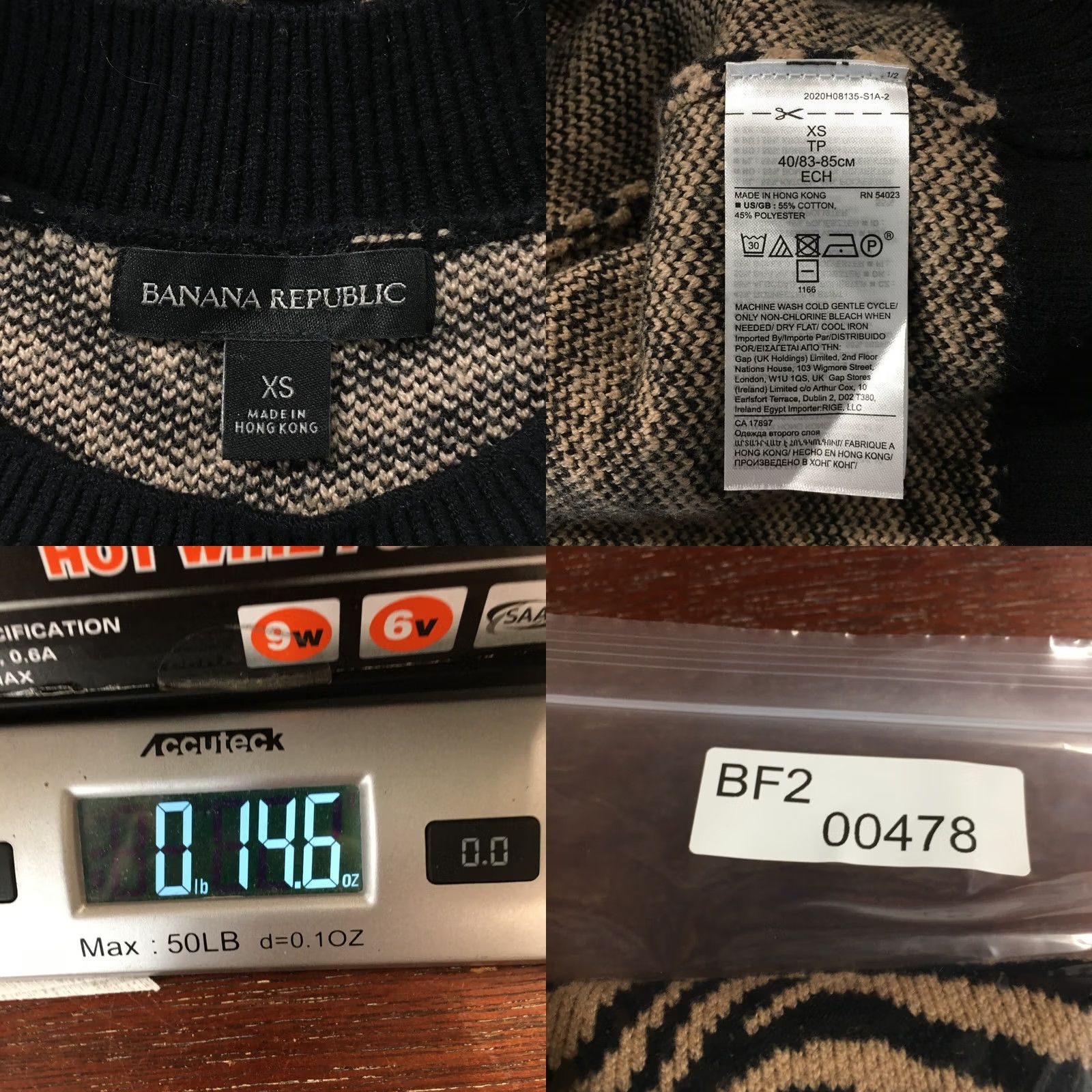 Banana Republic Banana Republic Pullover Sweater Womens XS Beige Animal Print Cotton Blend Size XS / US 0-2 / IT 36-38 - 10 Thumbnail