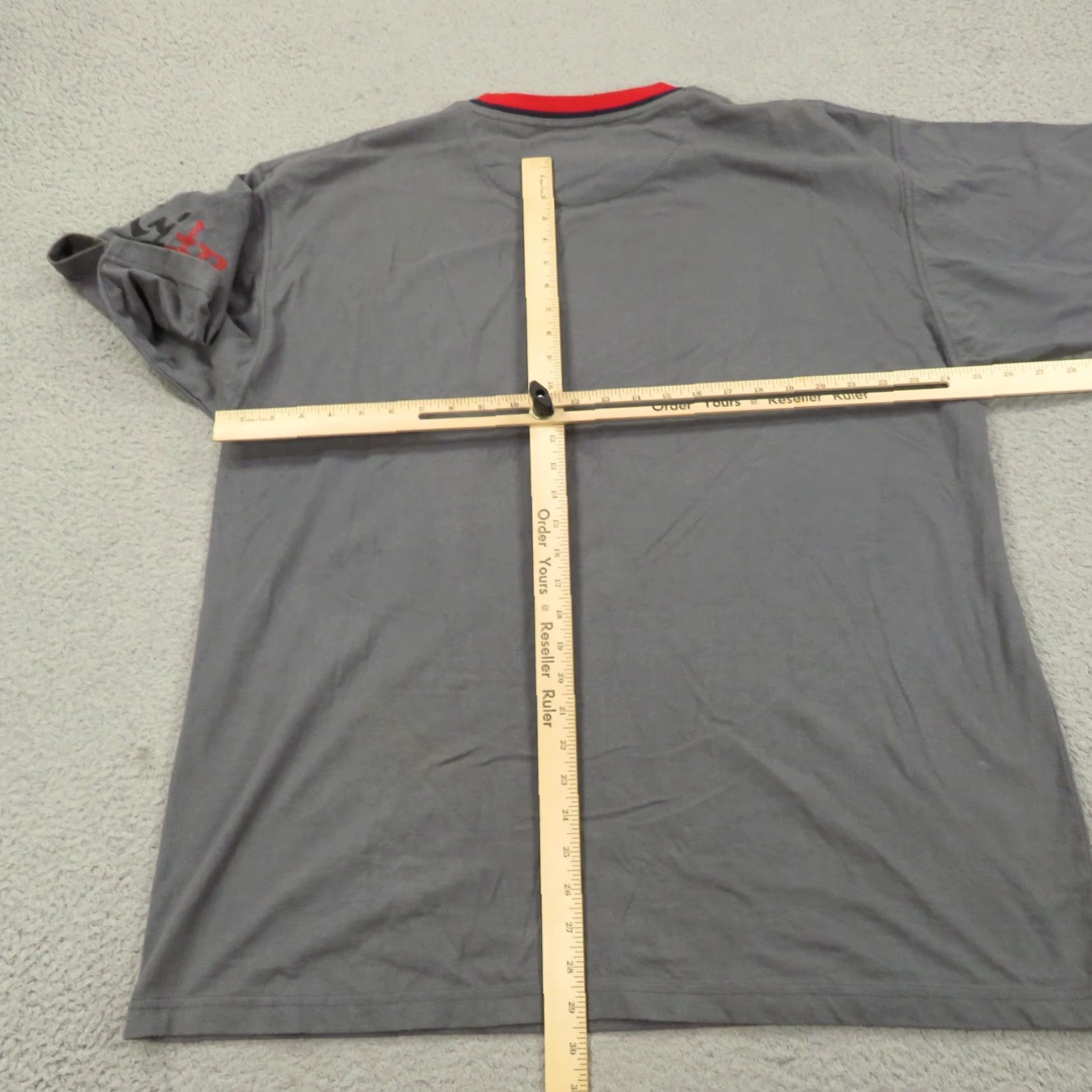 Karl Kani VINTAGE Karl Kani Shirt Mens XL Grey Ringer Collar Spellout 90s Hip Hop Tee T Shirt Size US XL / EU 56 / 4 - 7 Thumbnail