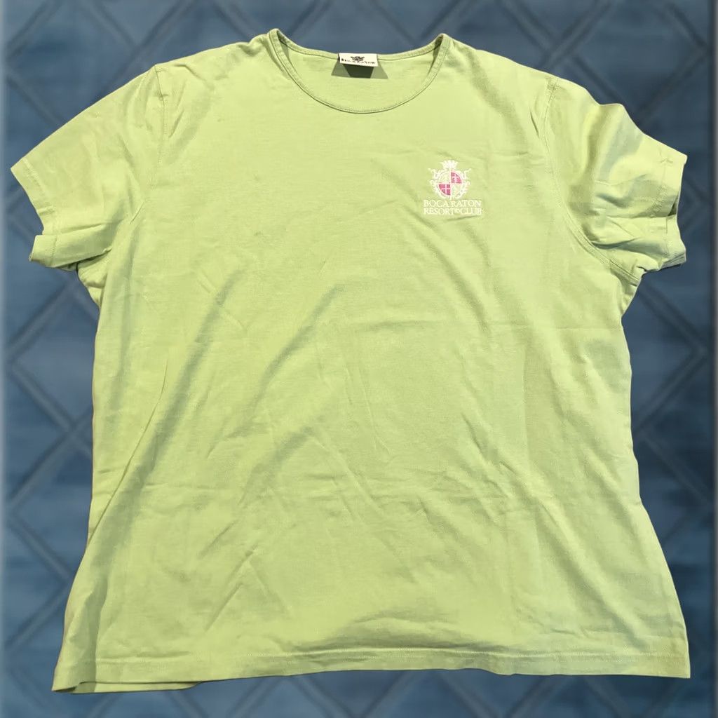 Vintage Boca Raton Beach Club & Resort Embroidered Short Sleeve T Shirt L Green Women Men? Size L / US 10 / IT 46 - 1 Thumbnail