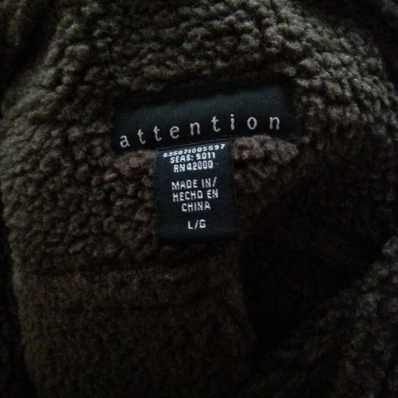 Other ATTENTION Brown Jacket sz Large Hooded Moto Military Belted Size L / US 10 / IT 46 - 2 Thumbnail