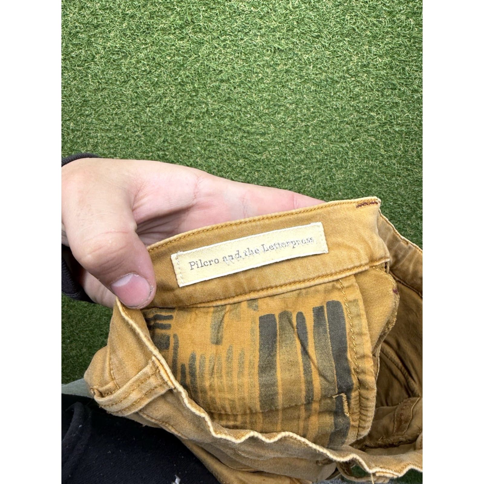 Anthropologie Anthropologie Skirt Womens 4 Mustard Brown Boho Denim Cotton Spandex Pockets All Seasons Vintage: No Size 27" / US 4 / IT 40 - 6 Thumbnail