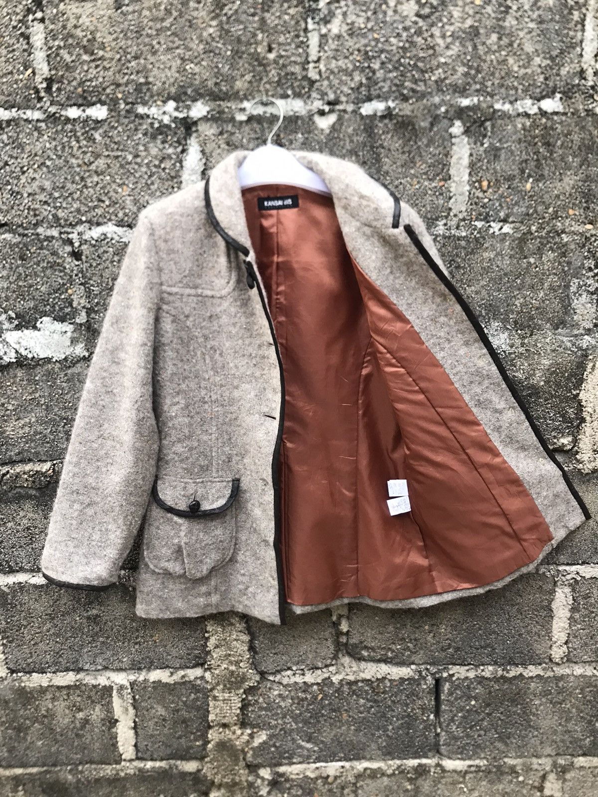 Japanese Brand × Kansai Yamamoto × Vintage ⚡️Vintage Kansai Yamamoto Wool Mohair Button Jacket Size S / US 4 / IT 40 - 8 Thumbnail