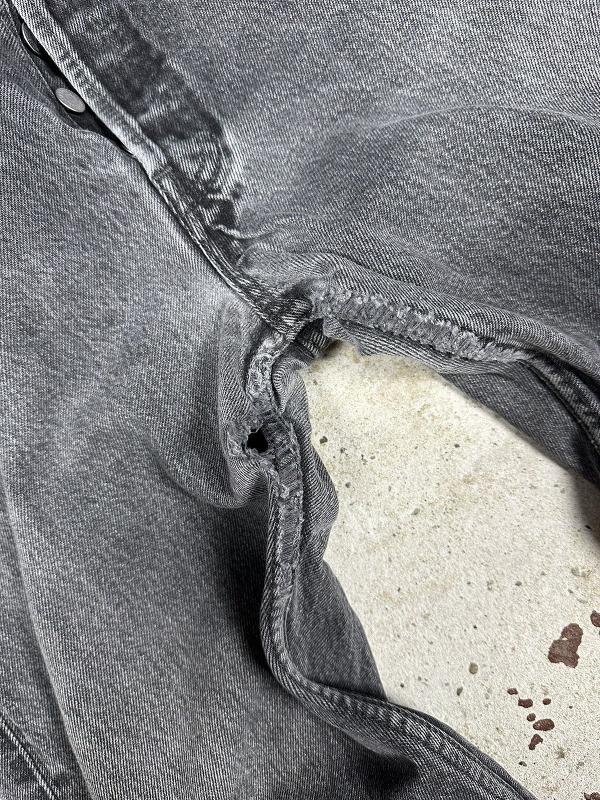 Levi's × Vintage Vintage 90s Levi’s 501 Distressed Washed Grey Denim Pants Size US 30 / EU 46 - 8 Thumbnail