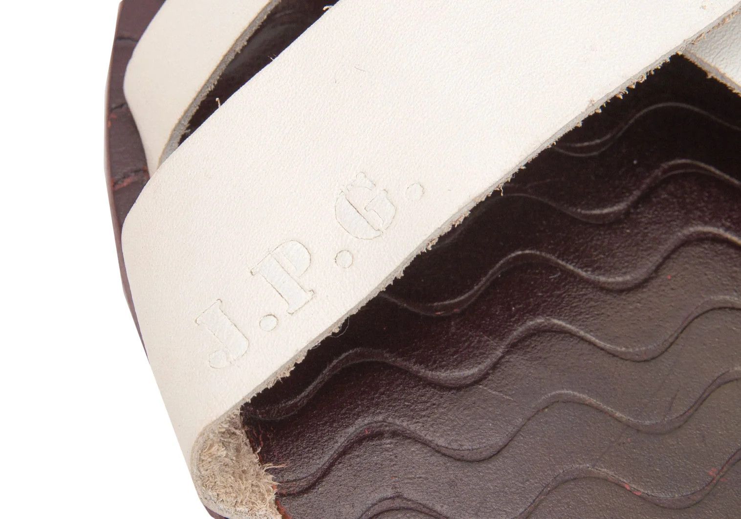 Jean Paul Gaultier Leather Cross Strap Sandals in Black and White Size 25 Size US 7 / EU 40 - 12 Thumbnail