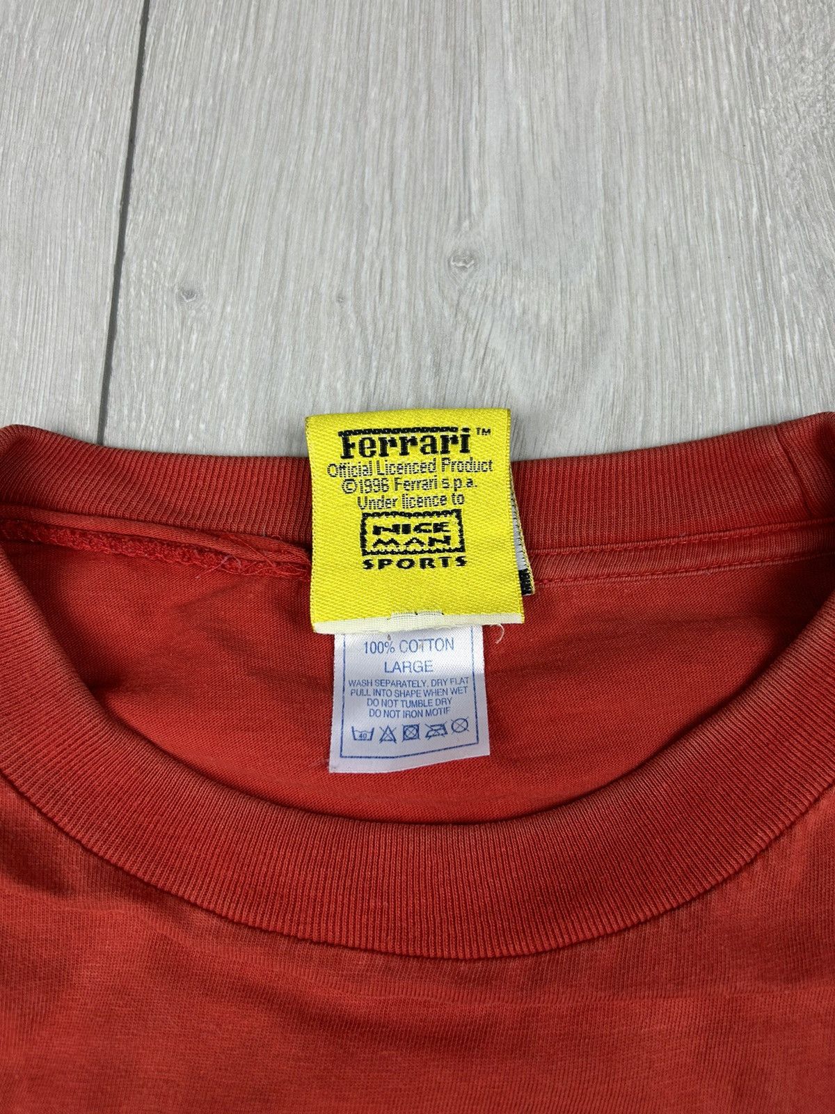 Ferrari × Vintage Ferrari Vintage 1996 T shirt Red Size XL Size US L / EU 52-54 / 3 - 3 Thumbnail