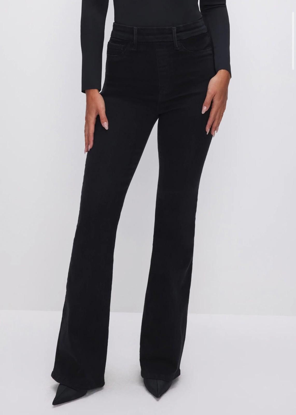 Other GOOD AMERICAN Power Stretch Pull-On Flare Jeans (SMALL) Size 28" / US 6 / IT 42 - 3 Thumbnail