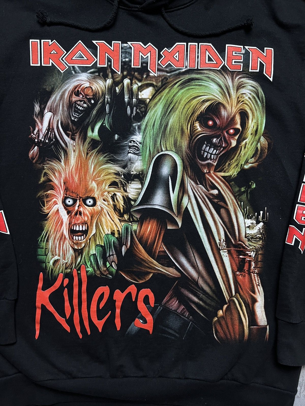 Band Tees 1990s Iron Maiden Killers Overprint y2k Hoodie Rock 90s 80s Size US L / EU 52-54 / 3 - 9 Thumbnail