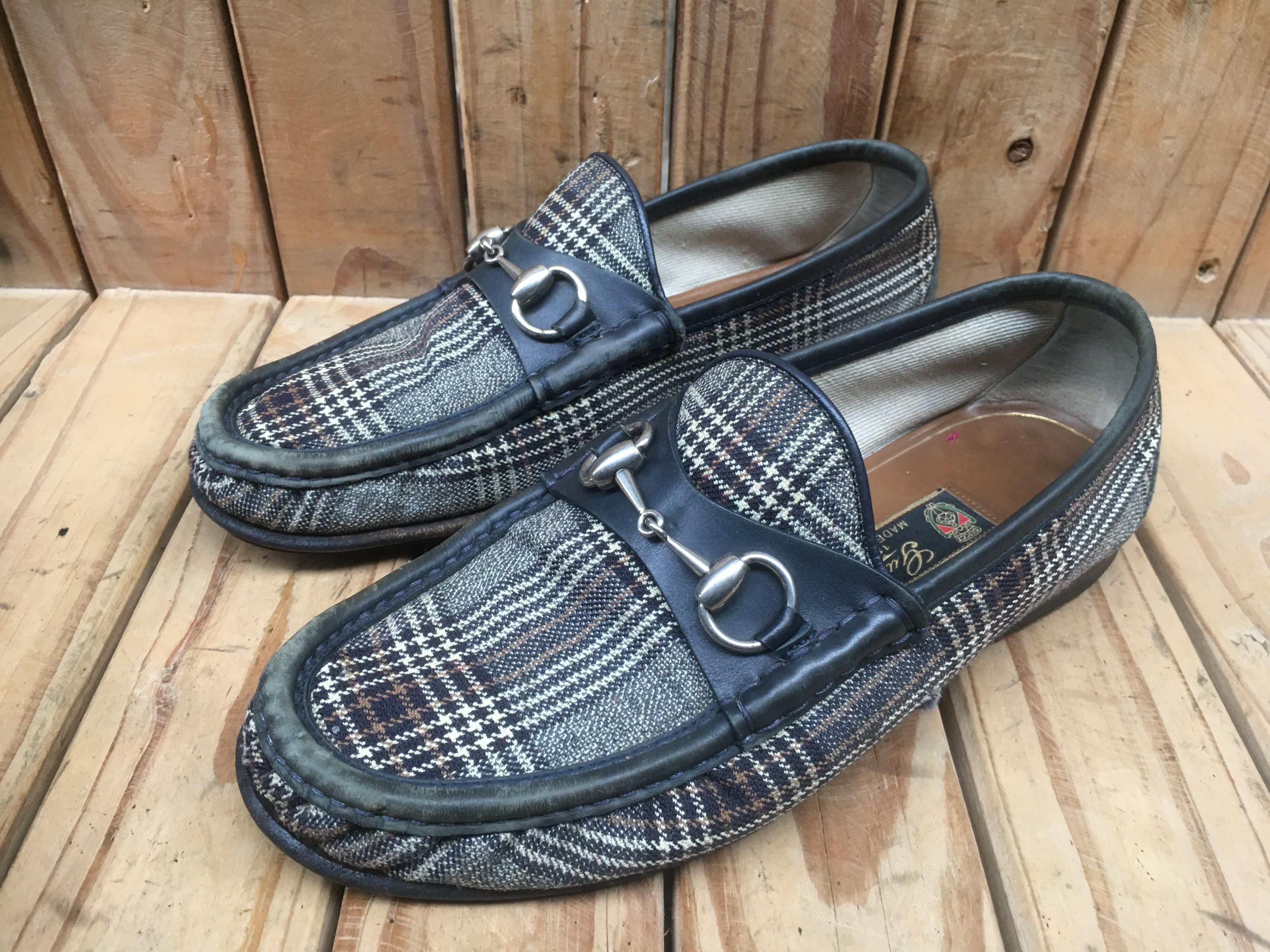 Gucci VTG 1953 Gucci blue checked denim loafers UK 6 Size US 6.5 / EU 39-40 - 18 Thumbnail