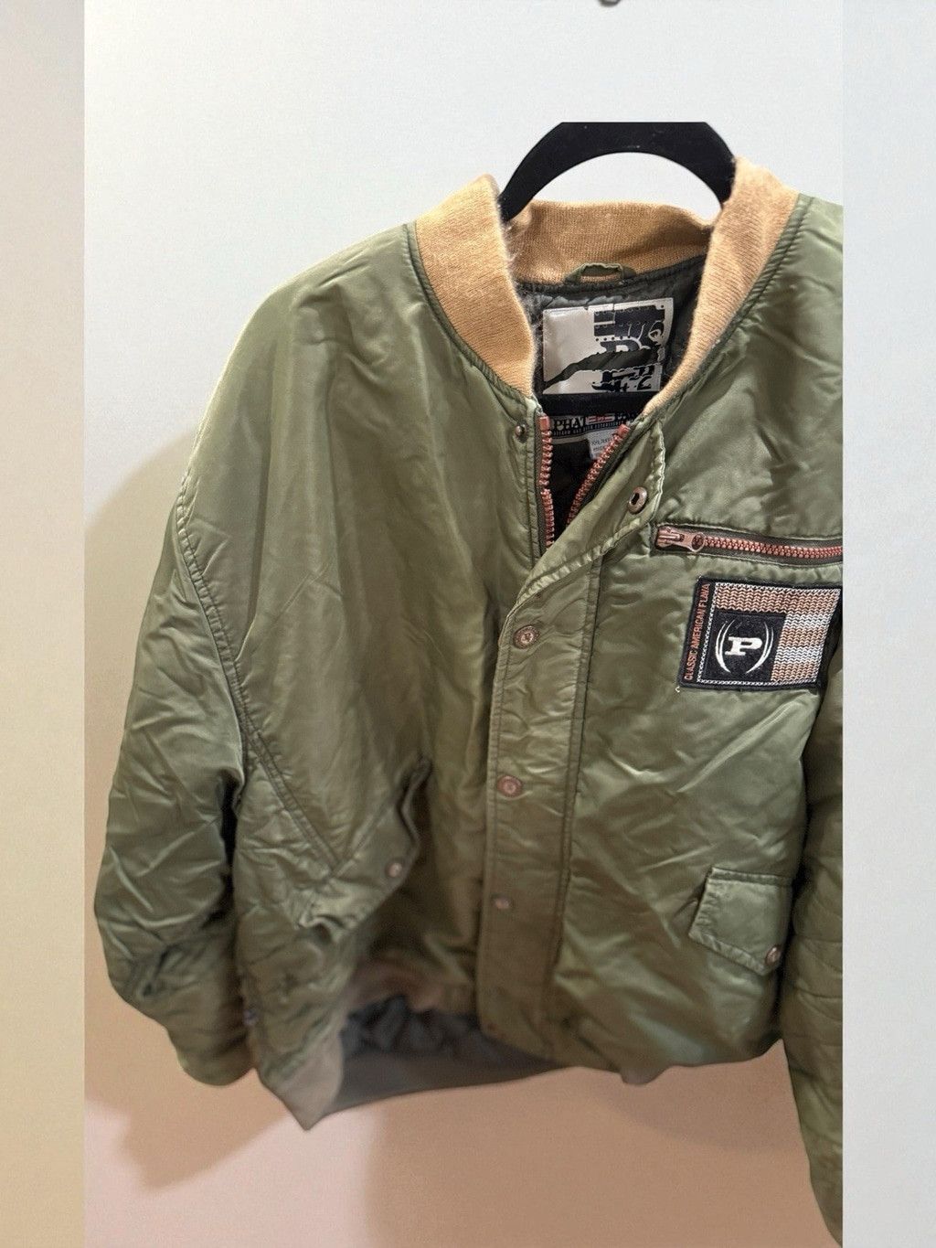Phat Farm Phat Farm Bomber Jacket XXL Green Quilted Embroidered Logo Size US XXL / EU 58 / 5 - 5 Thumbnail