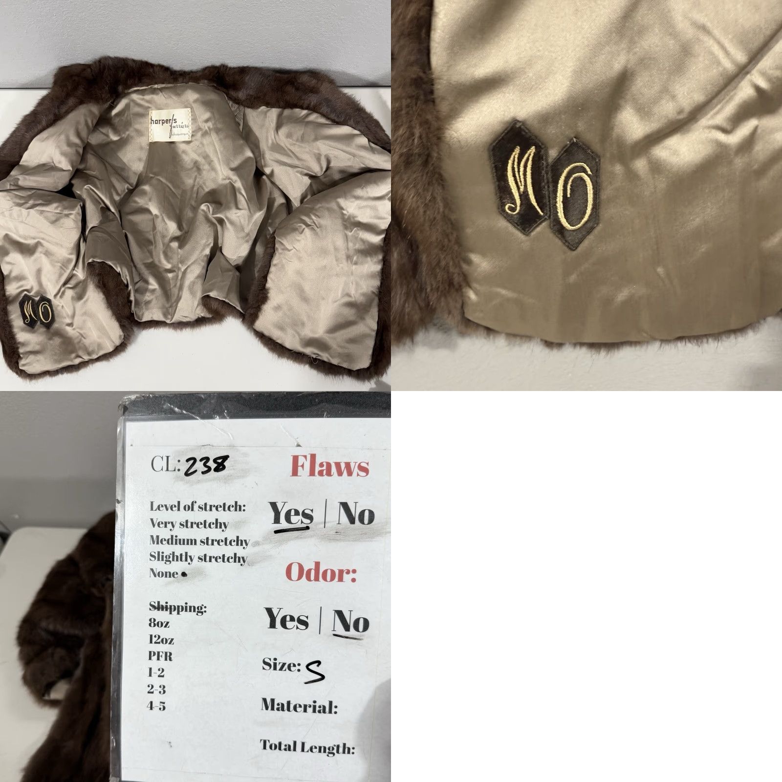 Vintage VINTAGE Harpers Furriers Mink STOLE S Womens Dark Brown Hook Closure Size S / US 4 / IT 40 - 8 Thumbnail