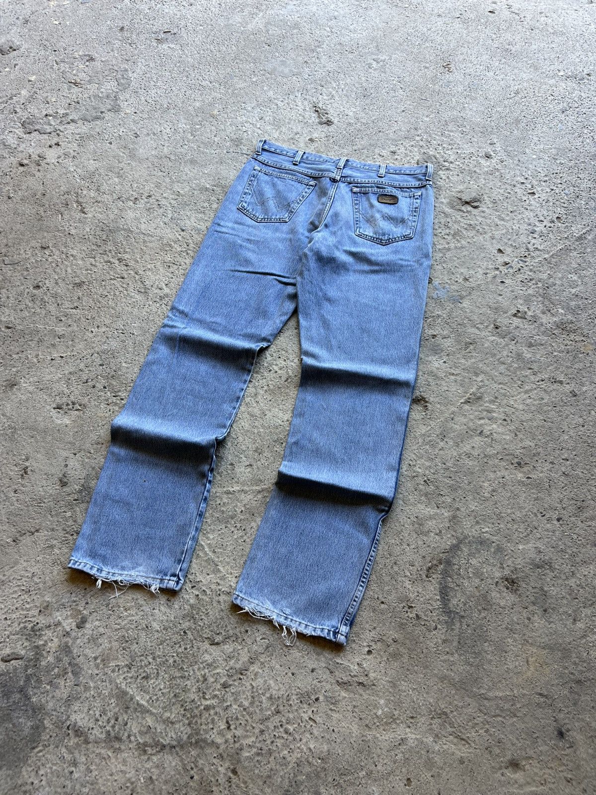 Wrangler 🔥VTG BAGGY RICK OWENS JUNYA STYLE FLARED KAPITAL STYLE JEANS Size US 36 / EU 52 - 1 Thumbnail