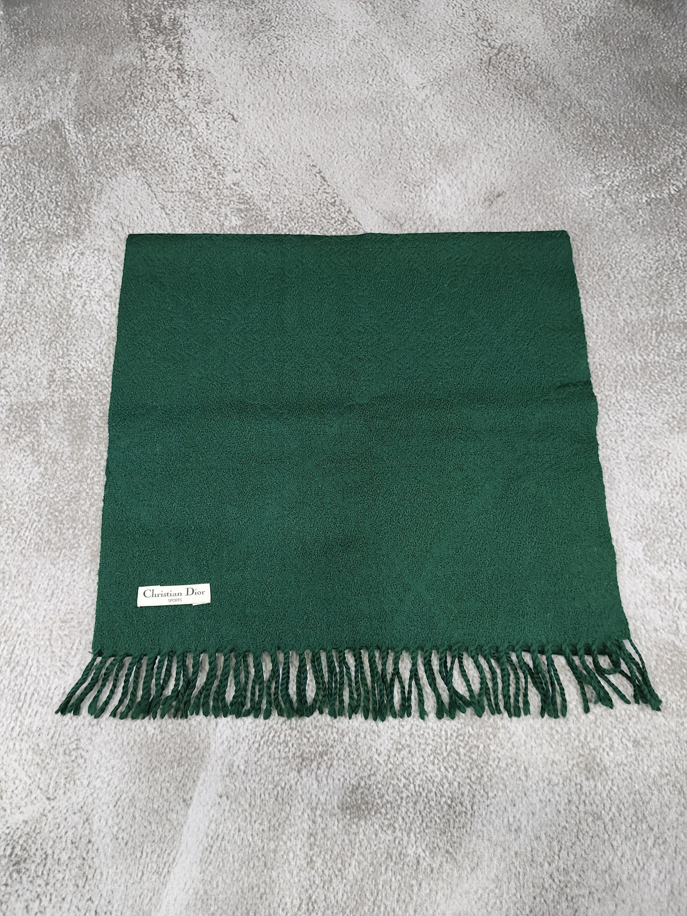 Christian Dior Monsieur 90s C.D Sport- Snowflake Jacquard Pattern Classic Wool Scarf Size ONE SIZE - 2 Thumbnail