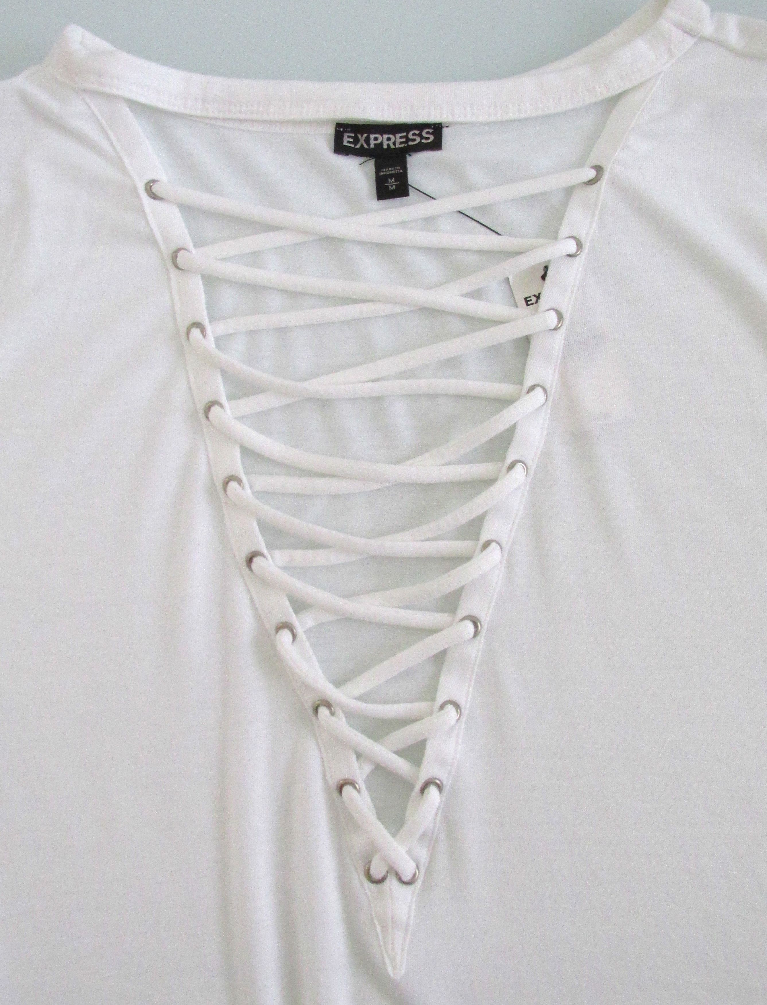 Express Express (NWT) Women's Short Sleeve Knit Top Size Medium Size M / US 6-8 / IT 42-44 - 3 Thumbnail