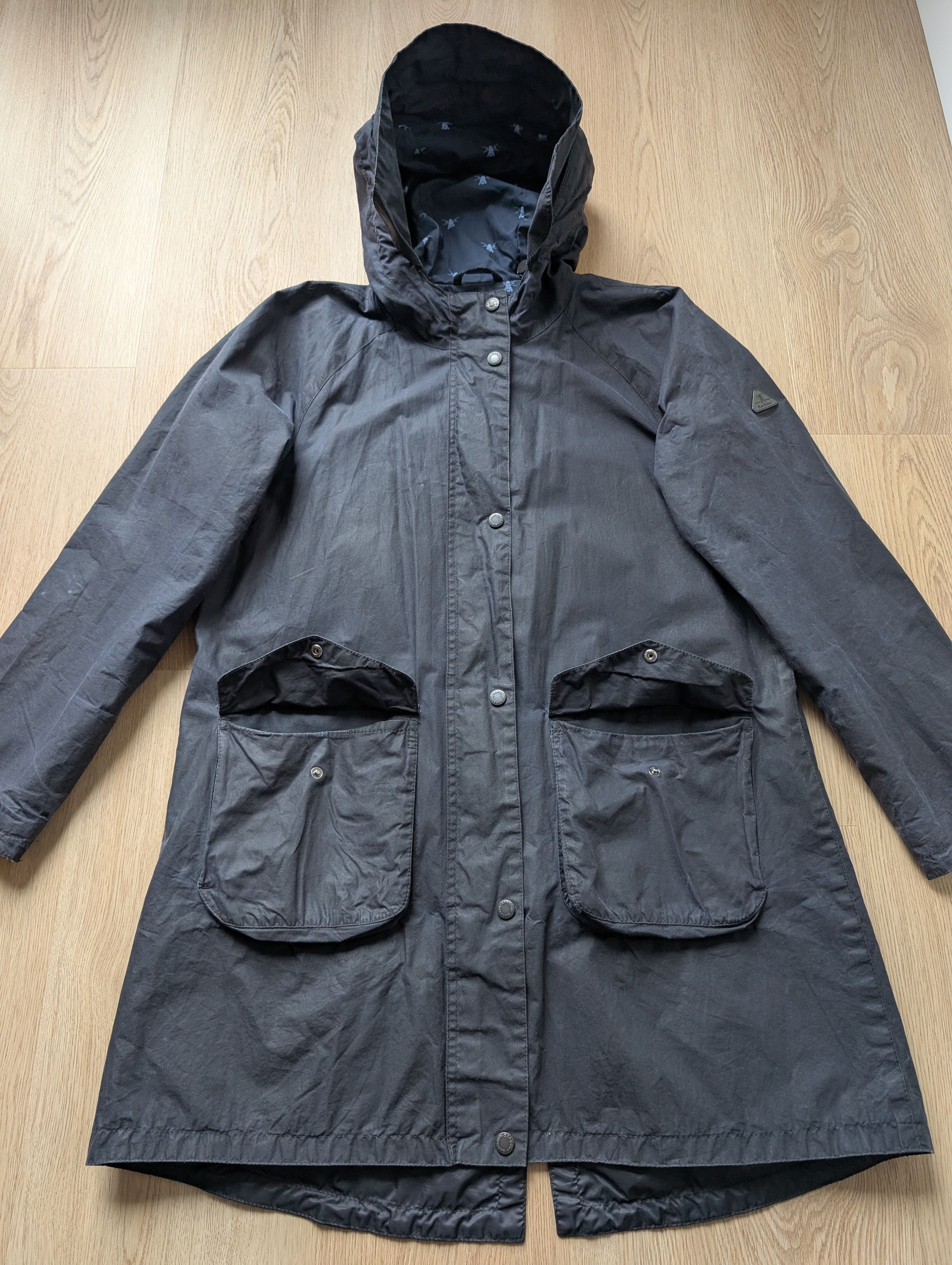 Barbour Barbour Women's Navy Updrift Wax Lightweight 4oz Jacket Size M / US 6-8 / IT 42-44 - 2 Thumbnail