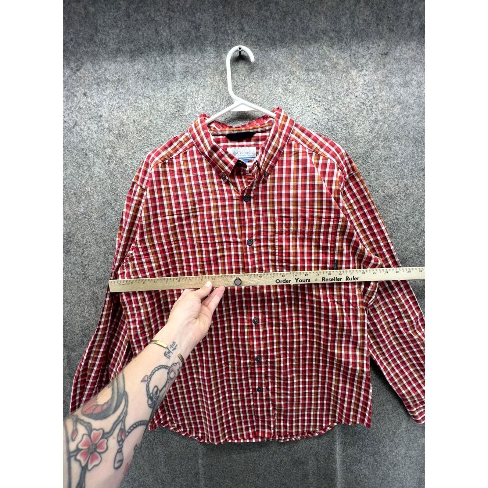 Vintage Columbia Shirt Mens Large Red Check Long Sleeve Button Front Casual Woven Size US L / EU 52-54 / 3 - 4 Thumbnail
