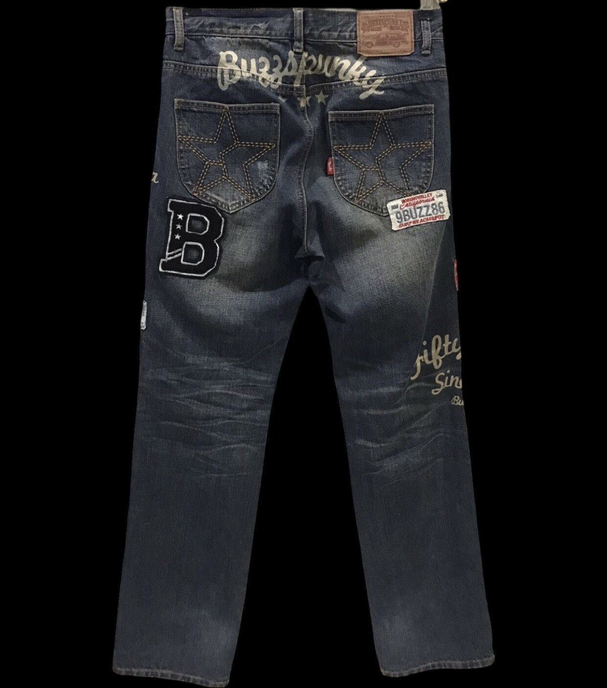 Japanese Brand STATEMENT.P🔥BUZZSPUNKY Tokyo Distressed PUNK Patches Denim Size US 29 - 2 Thumbnail