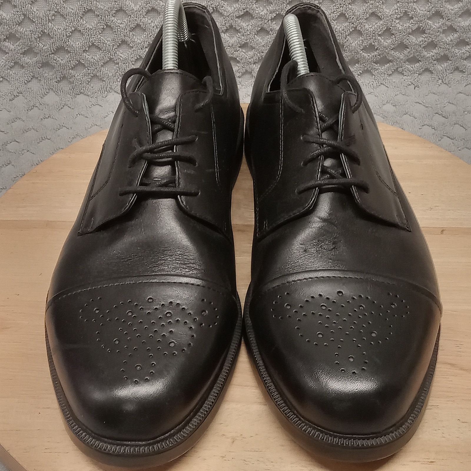 & Other Stories Propet Dress Shoes Shoes Men's 12 Leather Cap Toe Black Size US 12 / EU 45 - 2 Thumbnail