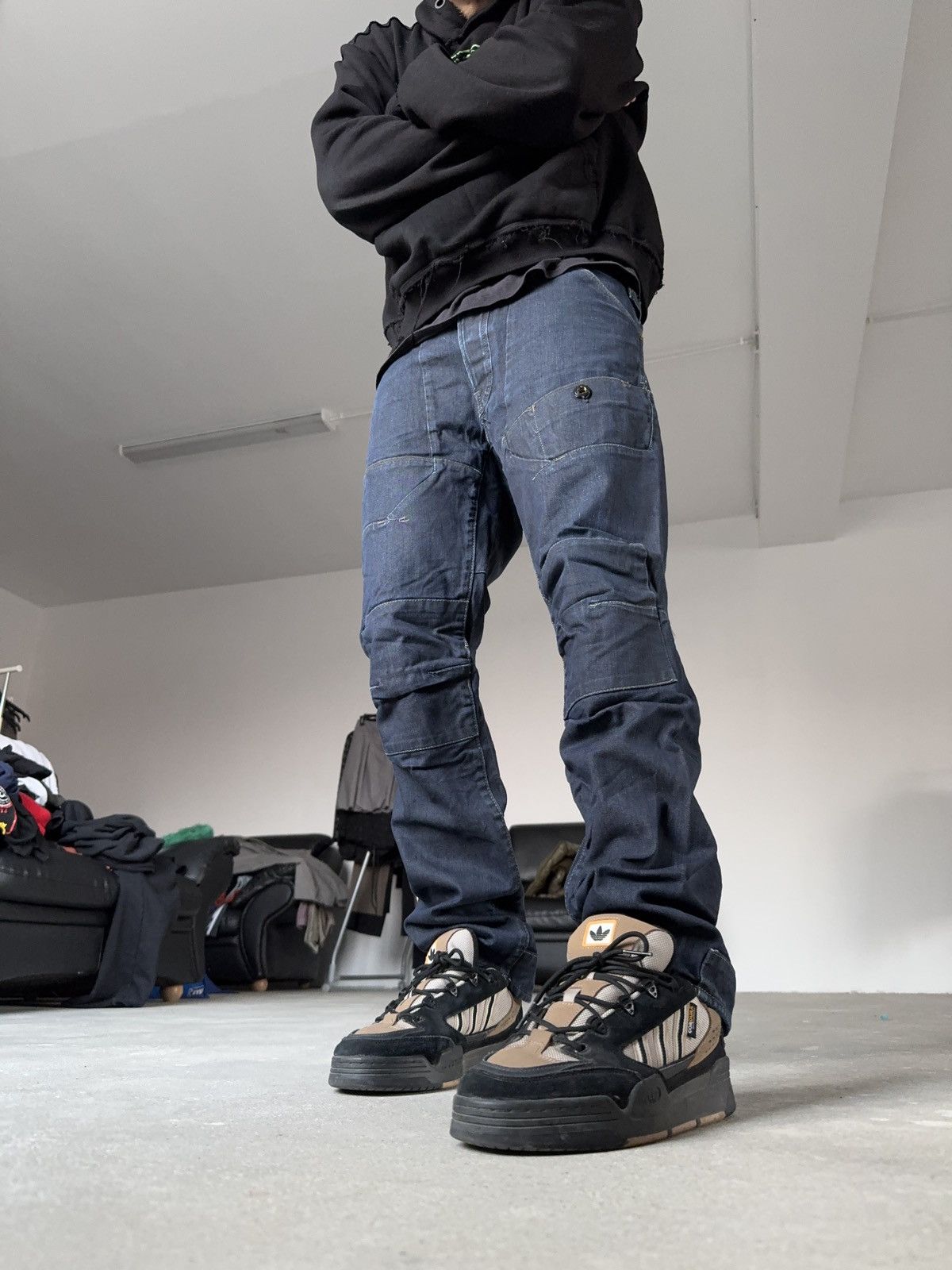 G-Star × If Six Was Nine × Vintage Vintage G Star Raw Waxed Jeans 33/01 Size US 34 / EU 50 - 3 Thumbnail