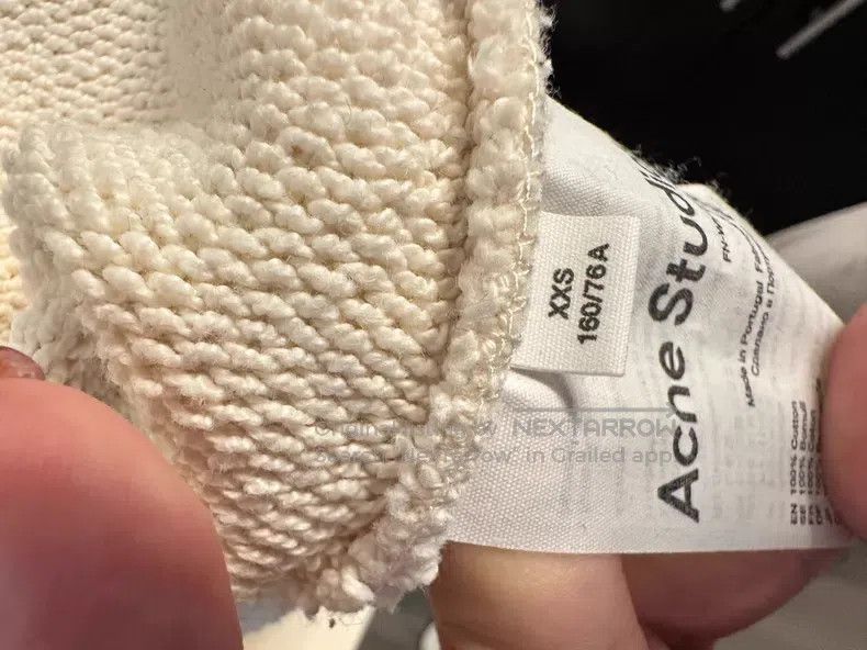 Acne Studios Acne Studios Beige Sweatshirt with Vintage Letter Print, L Size XXS / US 00 / IT 34 - 3 Thumbnail