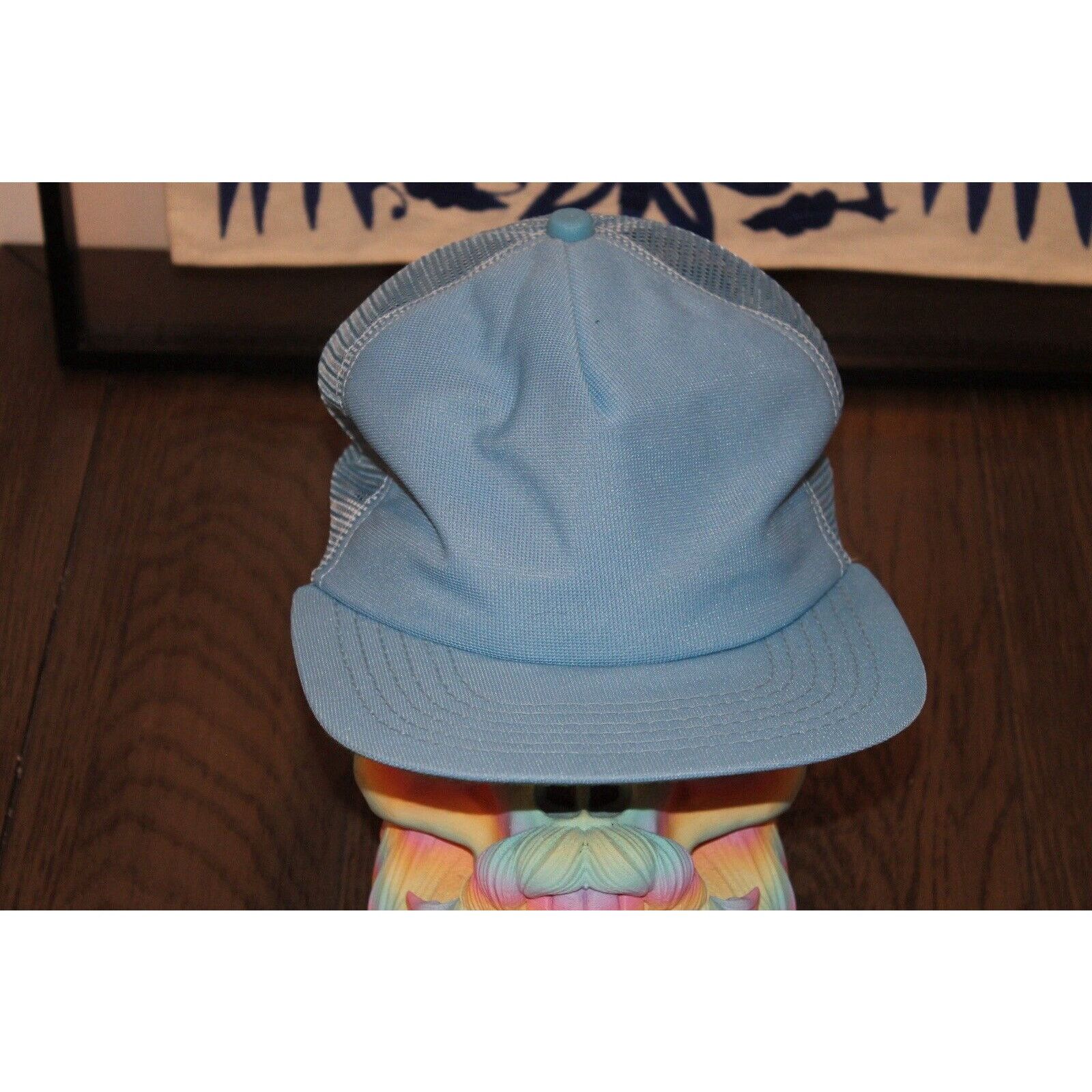 New Era VTG New Era Snapback Hat Trucker Baby Blue Dupont Visor Pro Size ONE SIZE - 1 Thumbnail