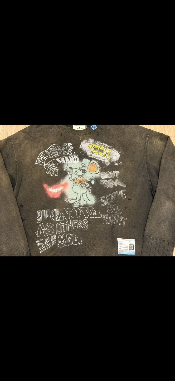 Maison MIHARA YASUHIRO Maison Mihara Yasuhiro Distressed Sweatshirt Size US L / EU 52-54 / 3 - 18 Thumbnail