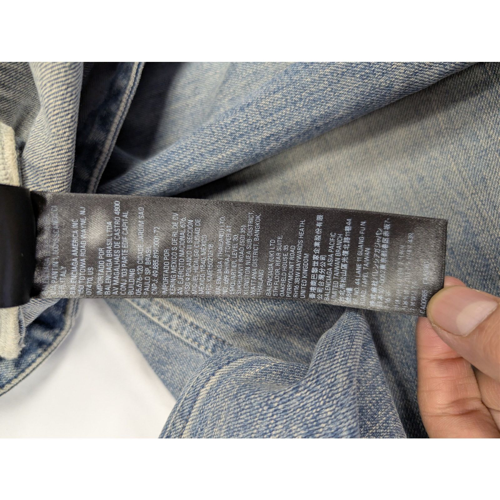 Balenciaga o1rshd1 Organic Denim Hybrid Baggy Pants Jean Outback Blue Size US 32 / EU 48 - 21 Thumbnail