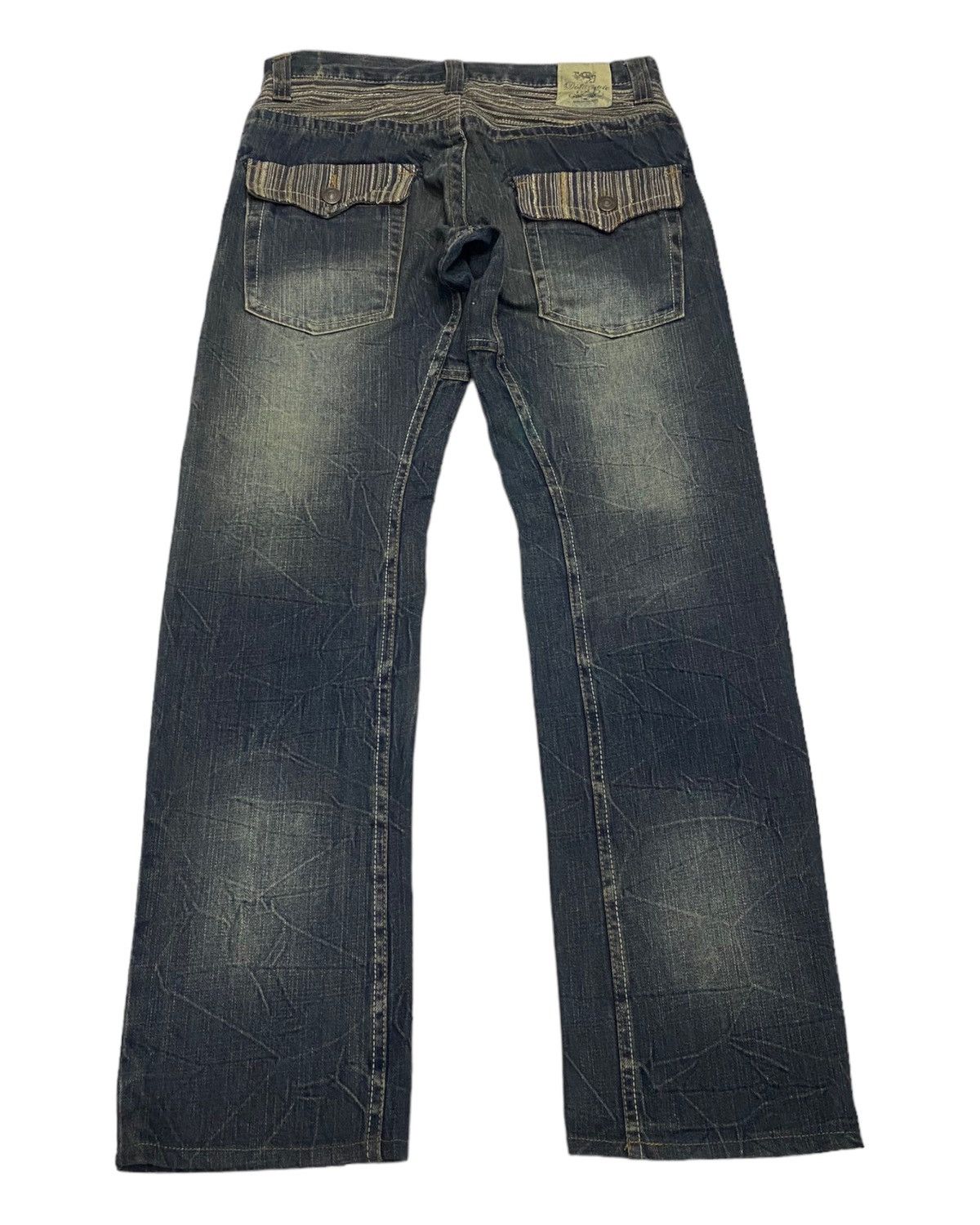 Japanese Brand RUSTY RIPPED🔥DOMINATE HANDCRAFTED DISTRESSED DENIM JEANS Size US 32 / EU 48 - 2 Thumbnail