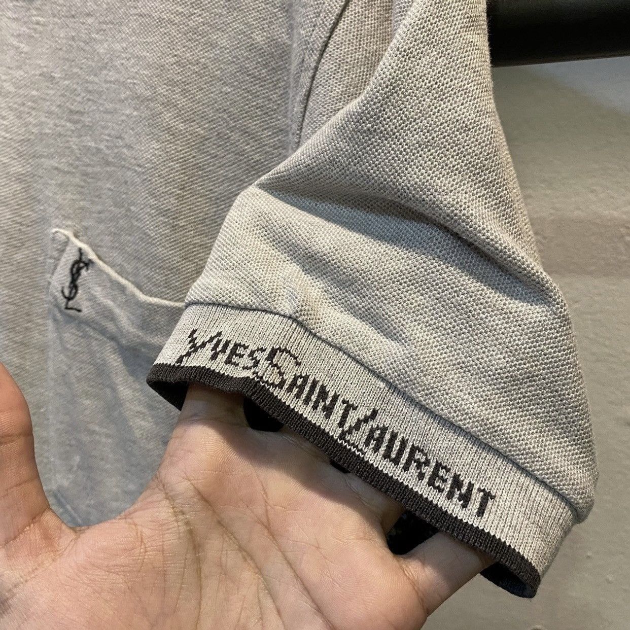 Yves Saint Laurent Vtg YSL Yves Saint Laurent Pour Homme Polo Tee Size US M / EU 48-50 / 2 - 4 Thumbnail