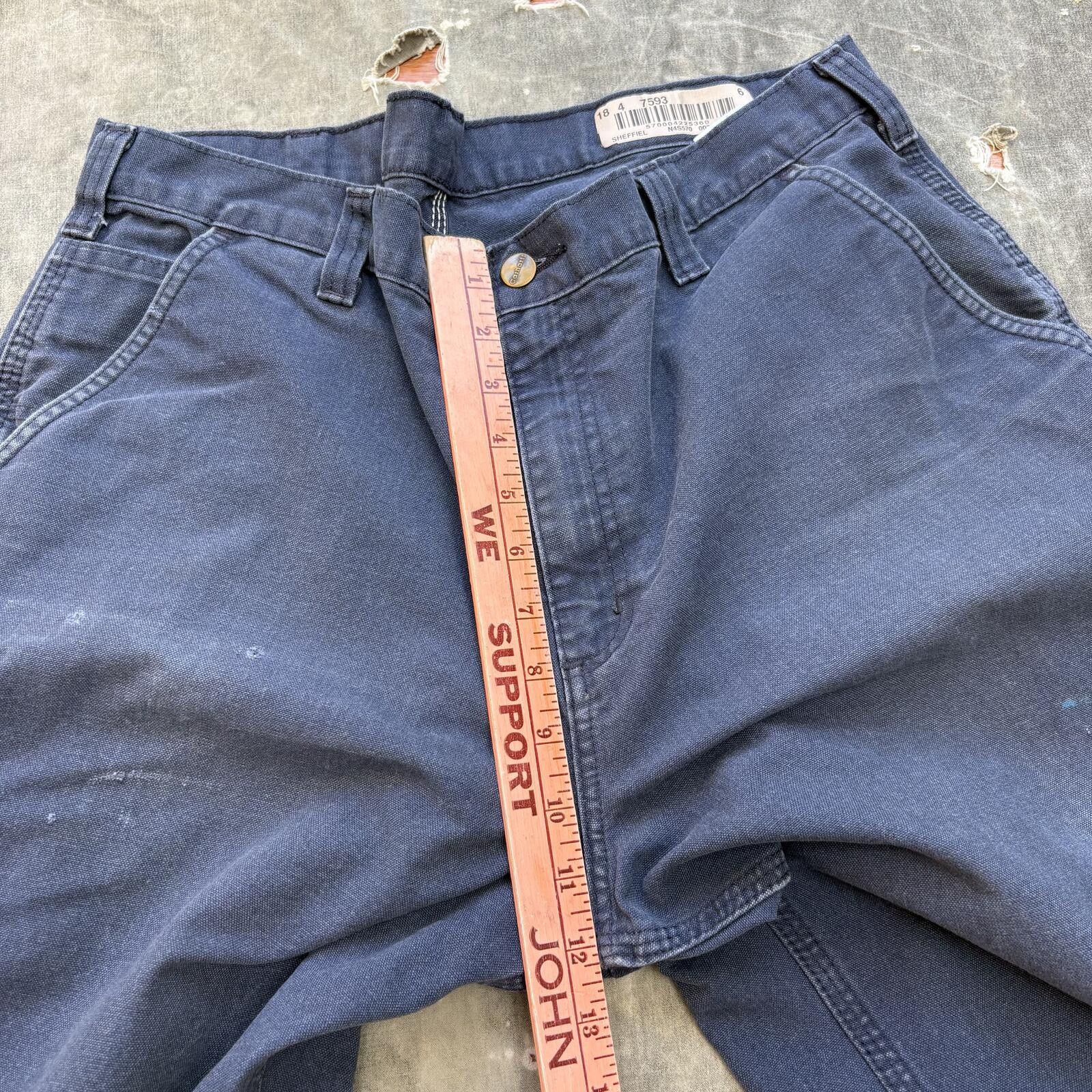 Carhartt Vintage Y2K Navy Carhartt Carpenter Baggy Wide Leg Pants Size US 36 / EU 52 - 6 Thumbnail
