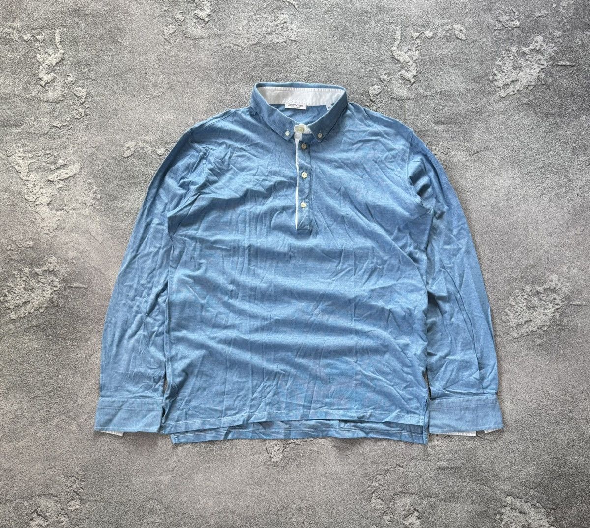 Designer × Gran Sasso Gran Sasso 56 shirt button up polo long sleeve jumper Size US XL / EU 56 / 4 - 5 Thumbnail