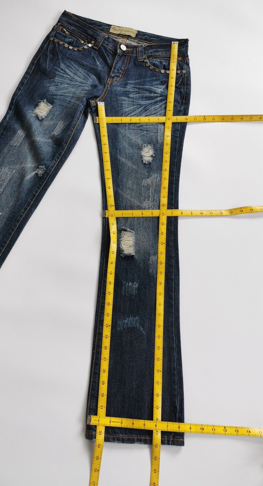 Japanese Brand Bootcut Butterfly Eight by Gold Label Jeans Kapital insp Size US 30 / EU 46 - 15 Thumbnail