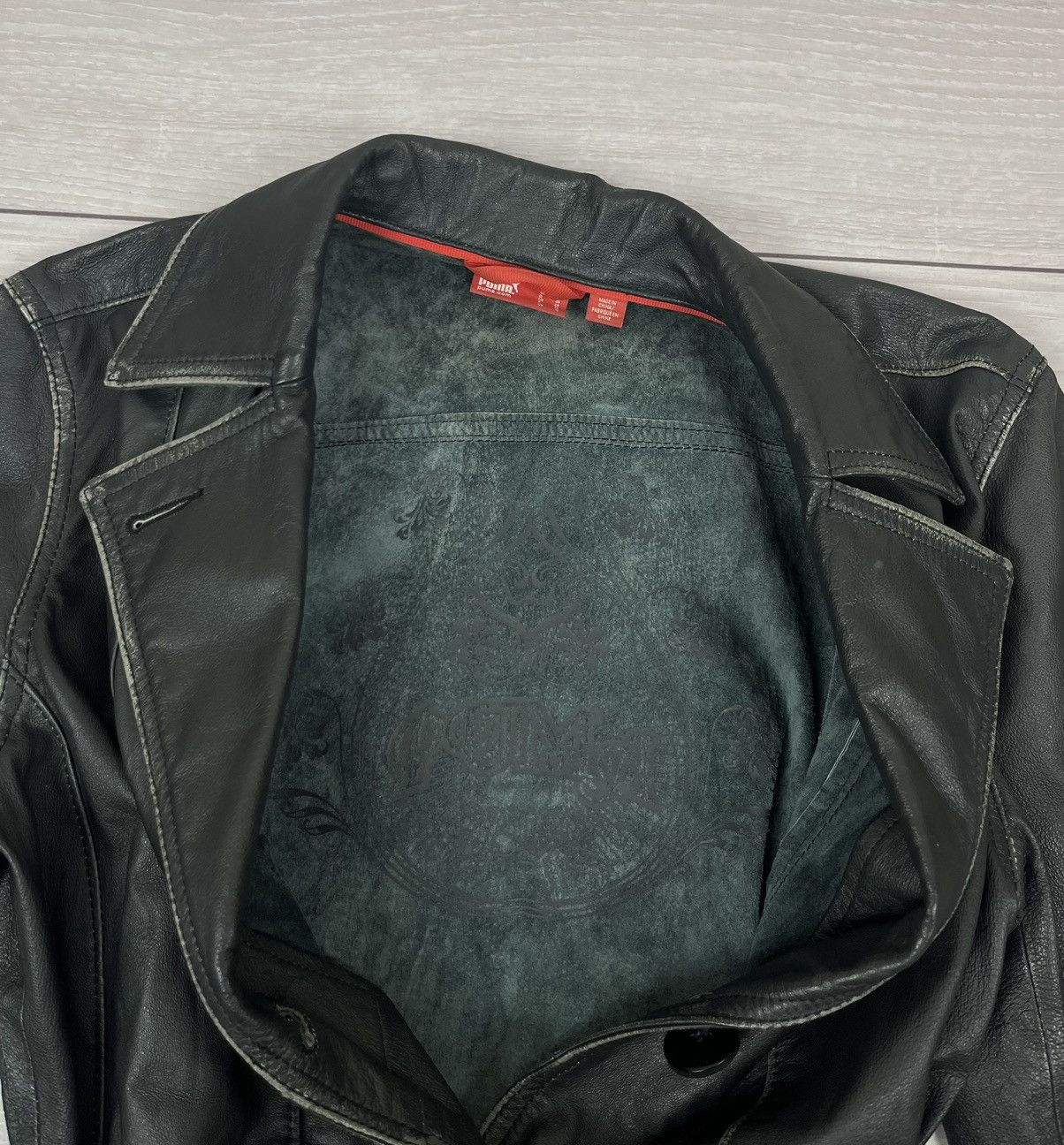 Puma Puma Vintage Rare Y2K Black Leather Jacket Size S / US 4 / IT 40 - 8 Thumbnail