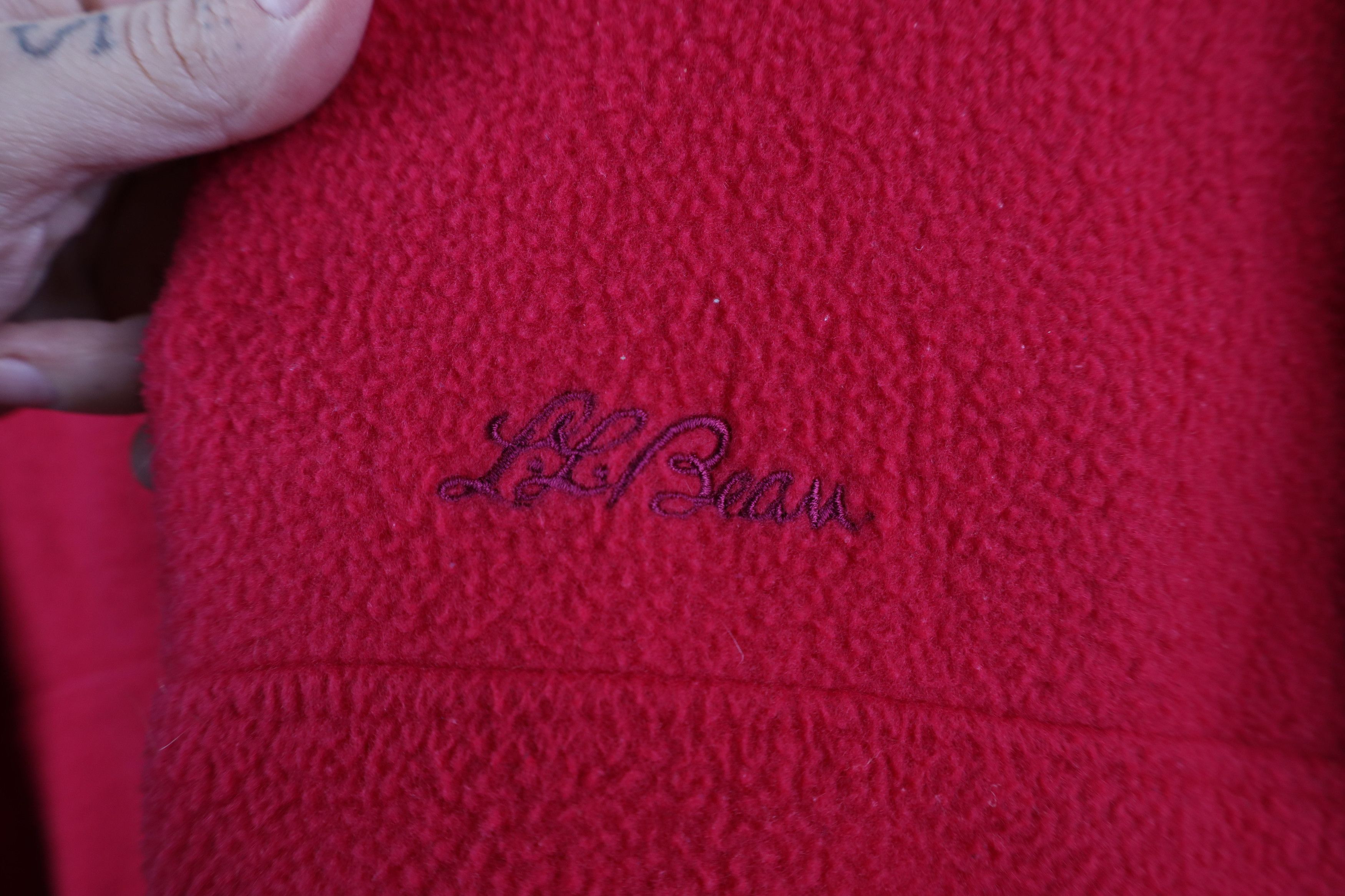 L.L. Bean Vintage 90s LL Bean Script Fleece Full Zip Jacket USA Pink Size M / US 6-8 / IT 42-44 - 4 Thumbnail