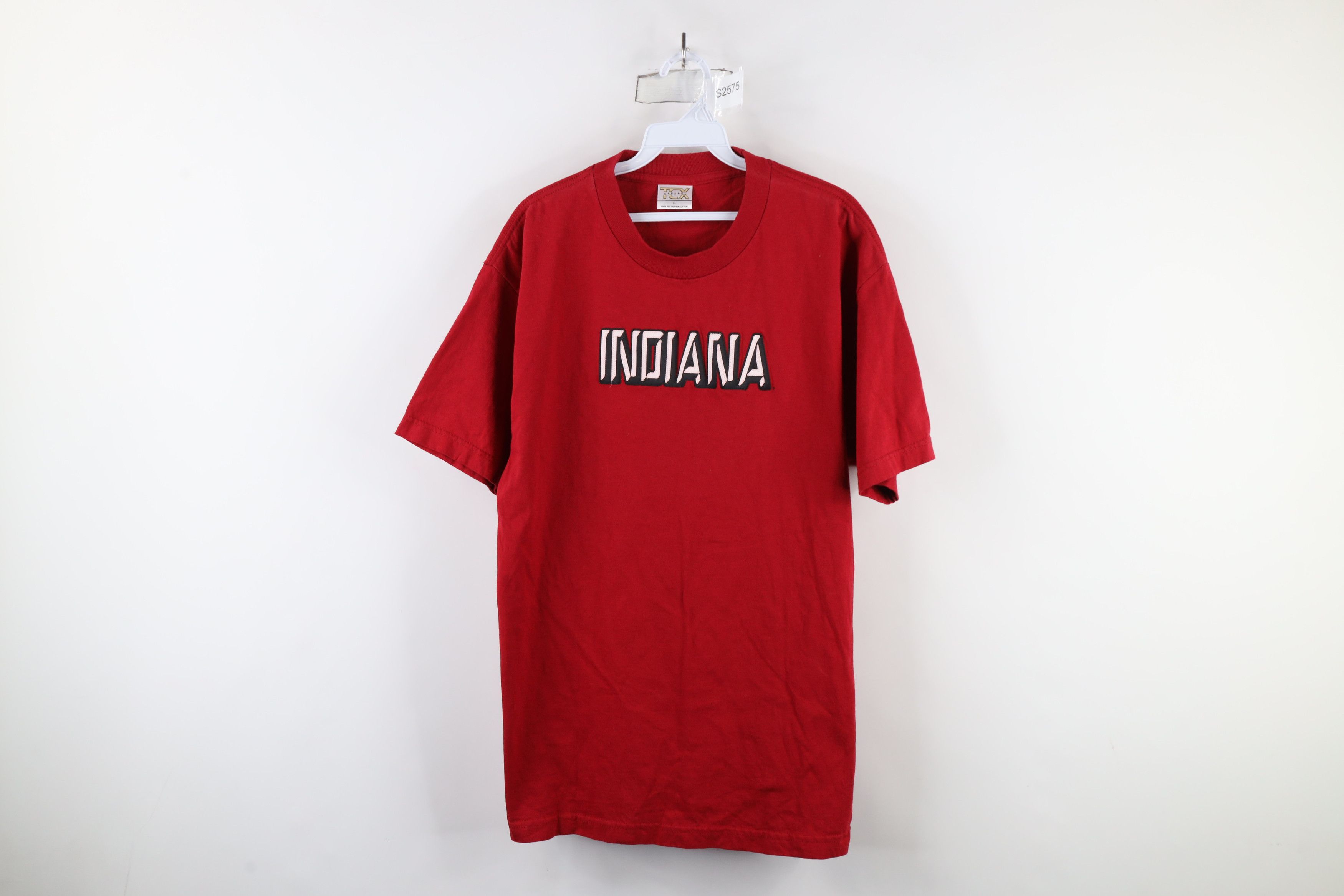 Vintage Vintage 90s Indiana University IU Hoosiers Football T-Shirt Size US L / EU 52-54 / 3 - 1 Thumbnail