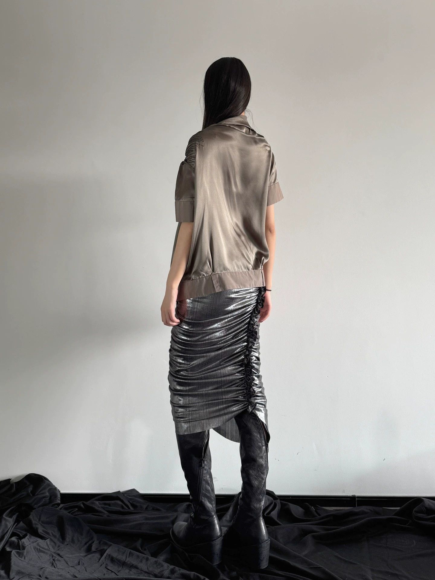 Dries Van Noten Dries Van Noten Irregular Sequin Knot Silk SS Top Women 42 Size M / US 6-8 / IT 42-44 - 8 Thumbnail